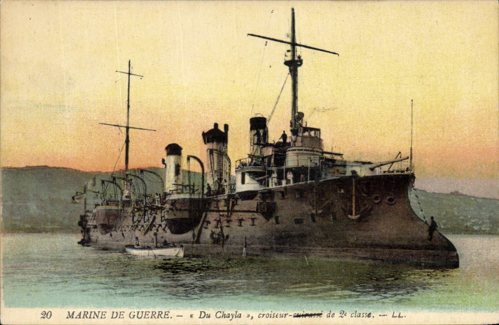 CPA Bateau de Guerre Du Chayla Croiseur Cuirasse de 2eme classe