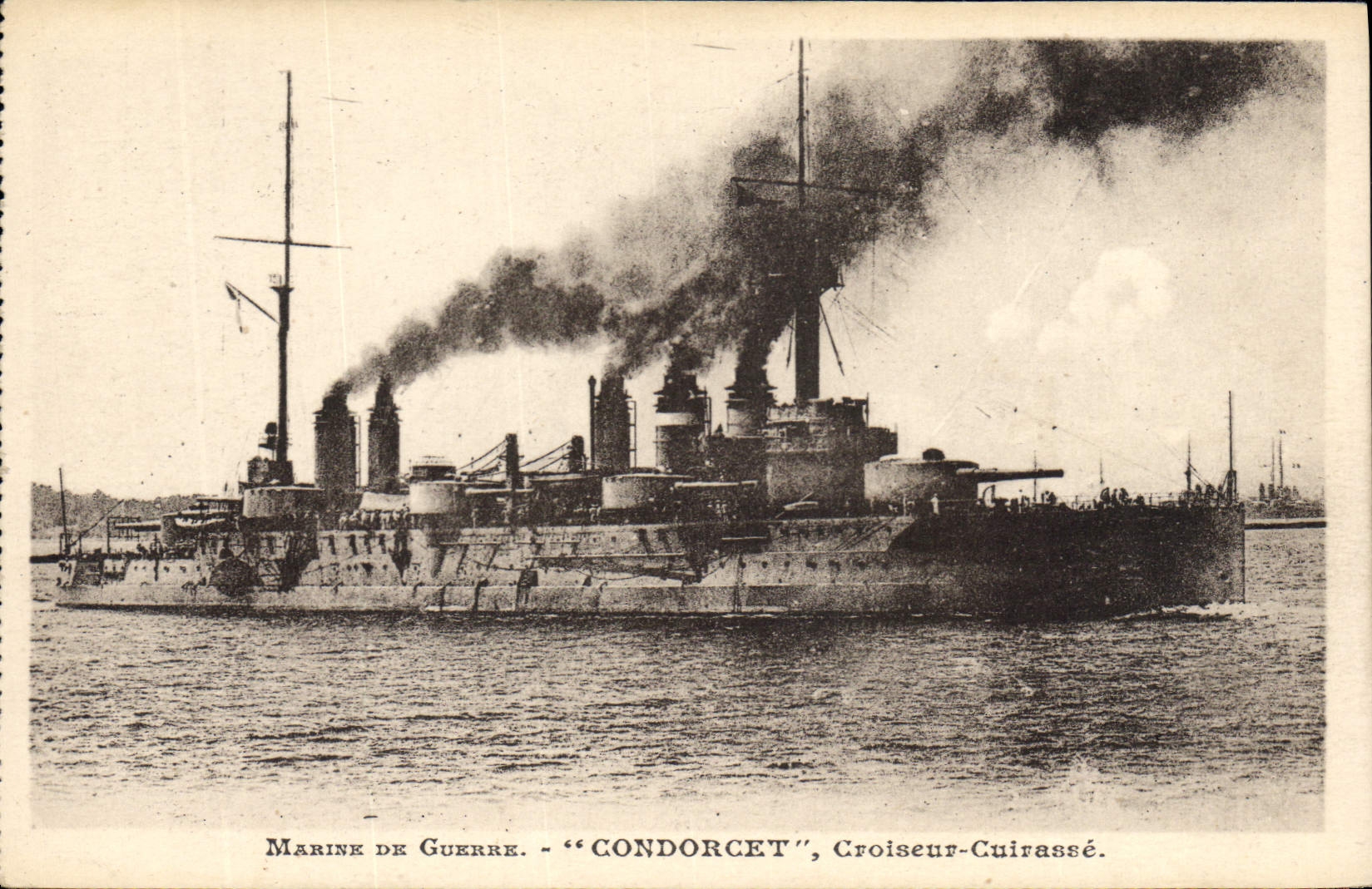 CPA Bateau de Guerre Condorcet Croiseur Cuirasse