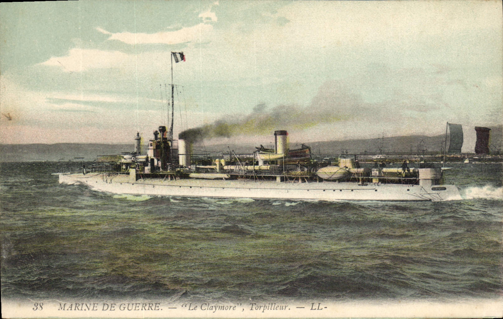 CPA Bateau de Guerre Le Claymore Torpilleur
