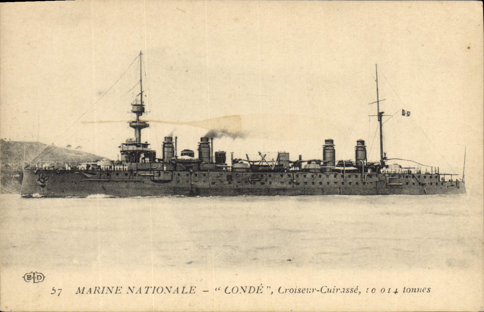 CPA Bateau de Guerre Conde Croiseur Cuirasse 