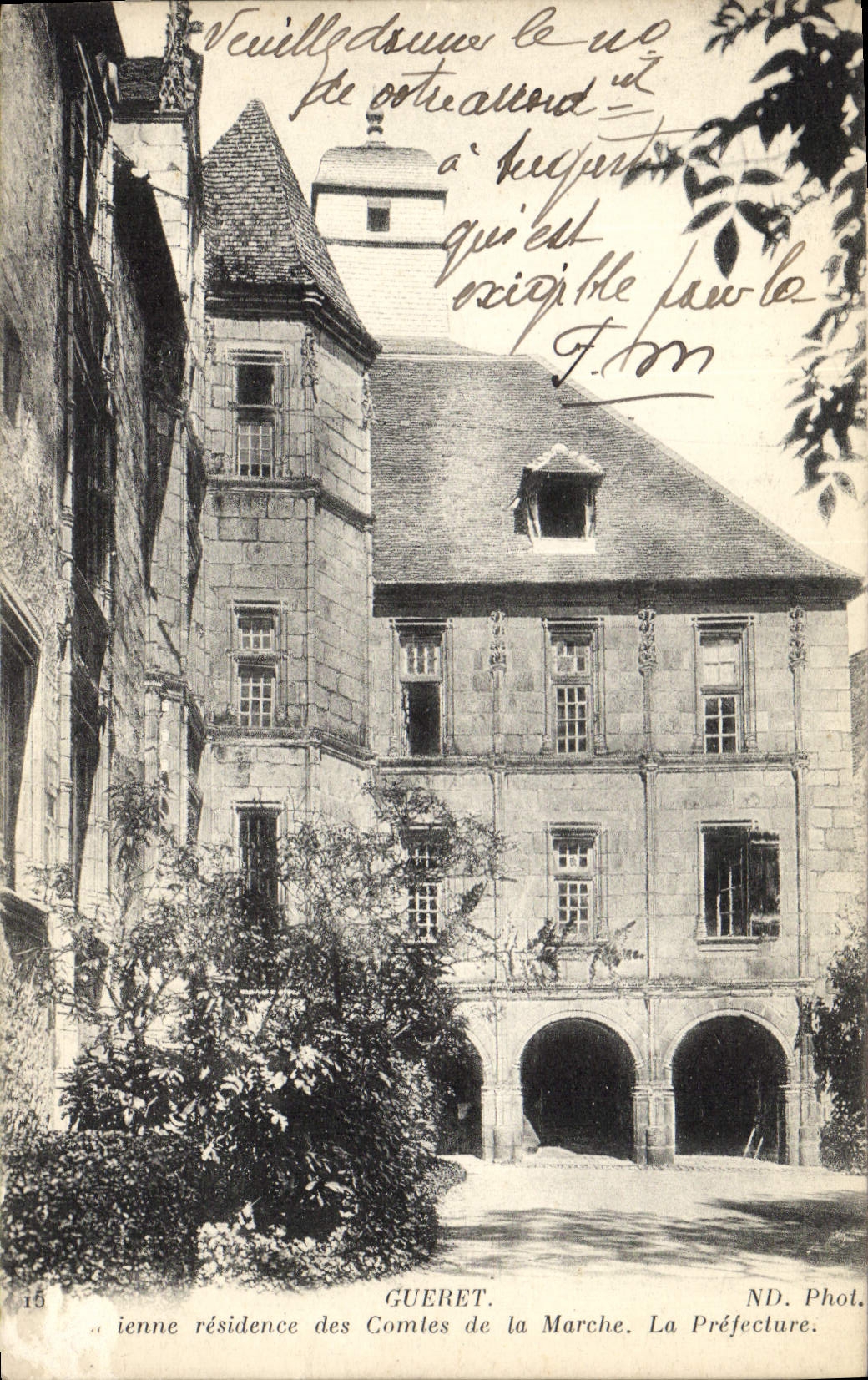 CPA Prefecture Gueret Ancienne residence des Comtes de la Marche