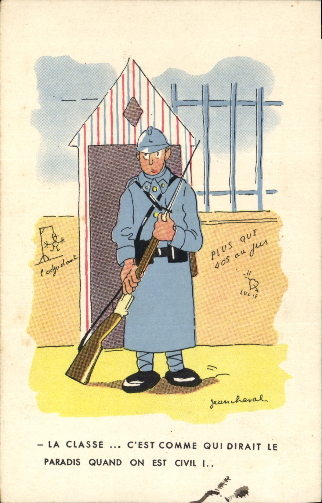 CPA Militaria La classe Jean Cheval