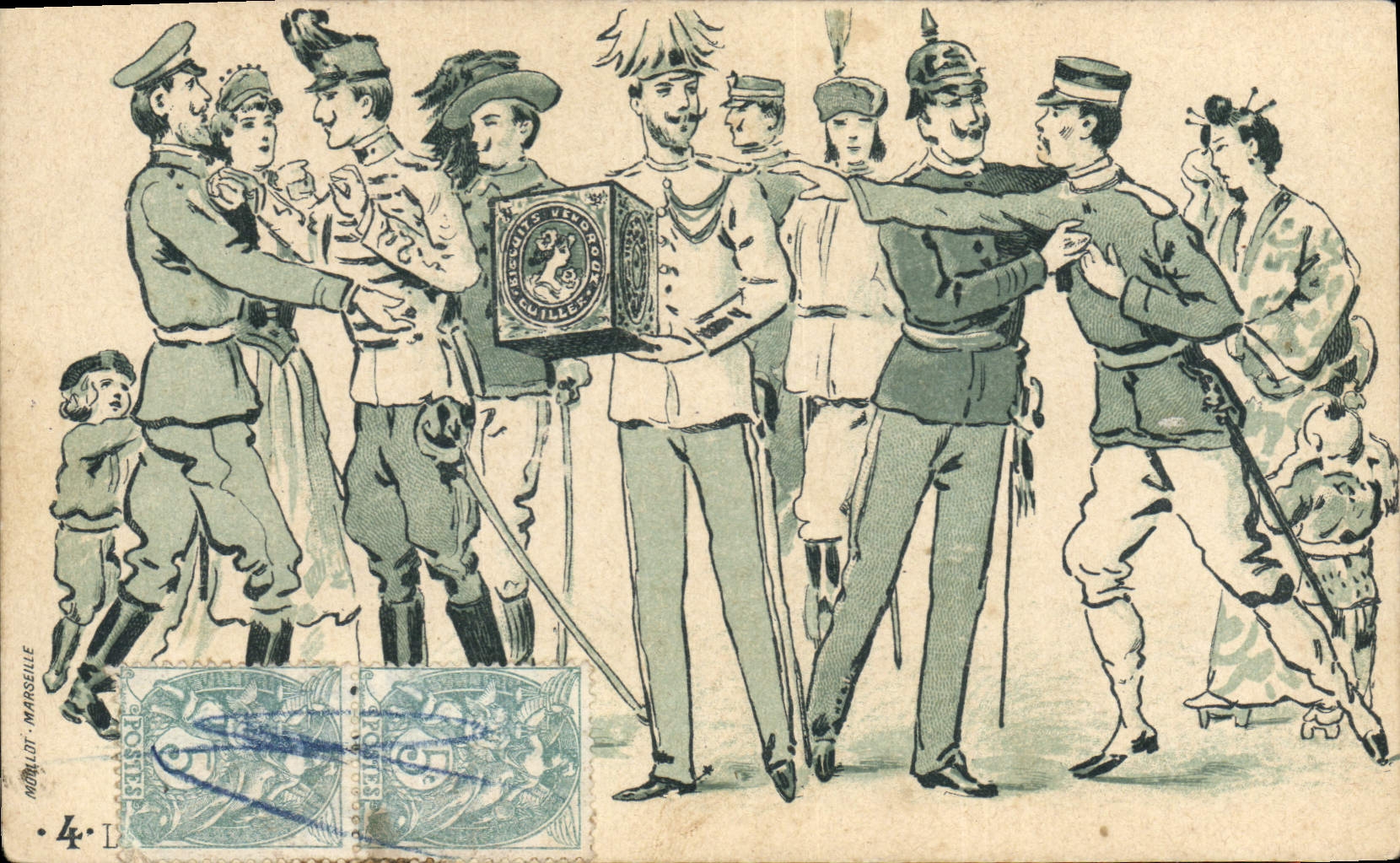 CPA Militaria Officiers