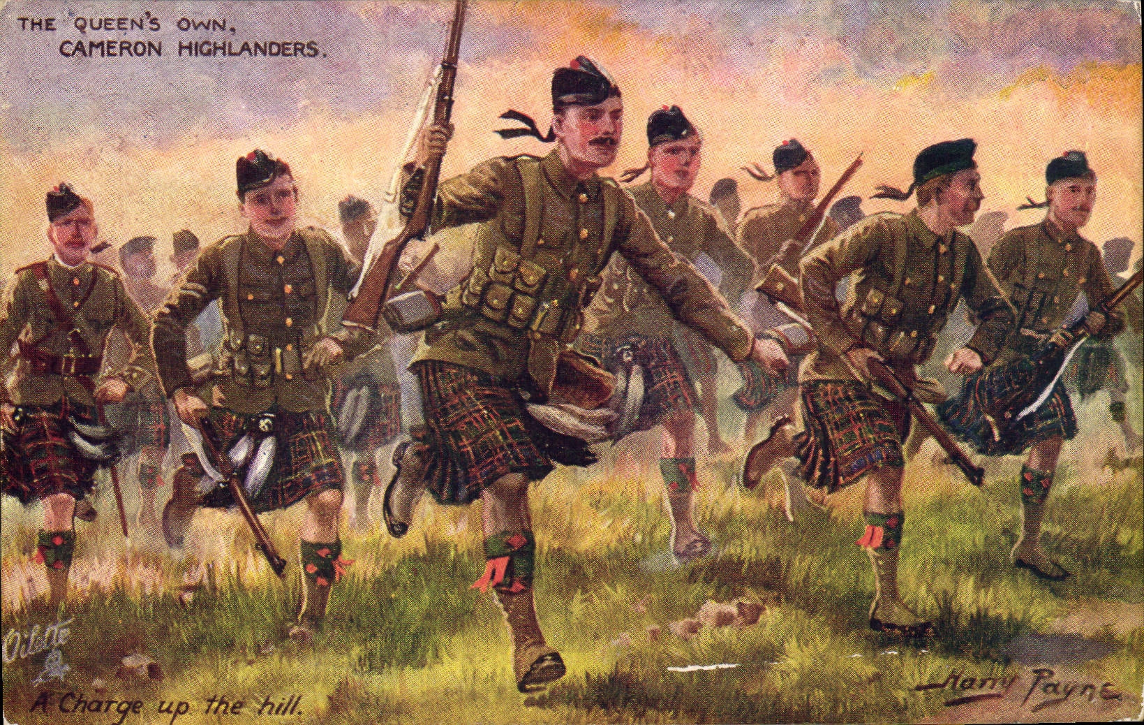 CPA Militaria The Queen's own Cameron Highlanders 