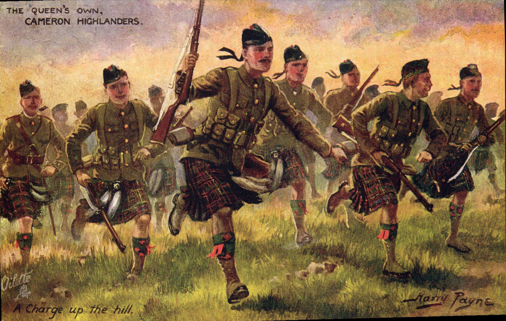 CPA Militaria The Queen's own Cameron Highlanders