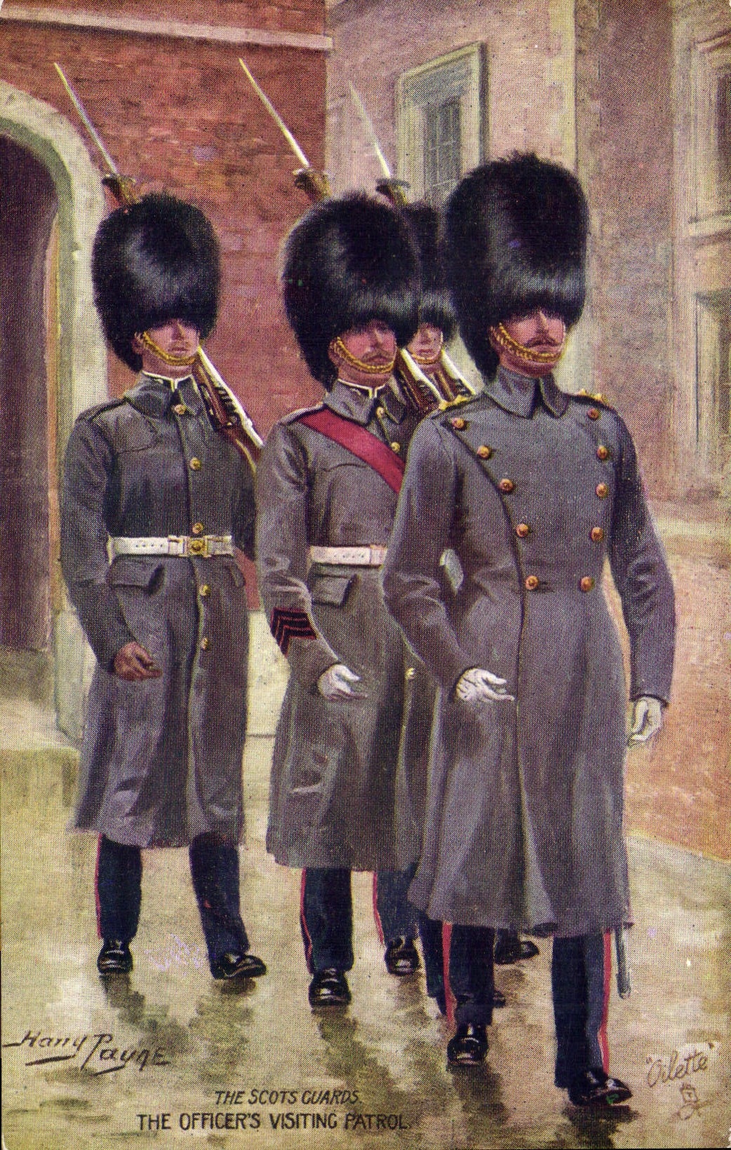 CPA Militaria The Scots guards The officer's visiting patrol