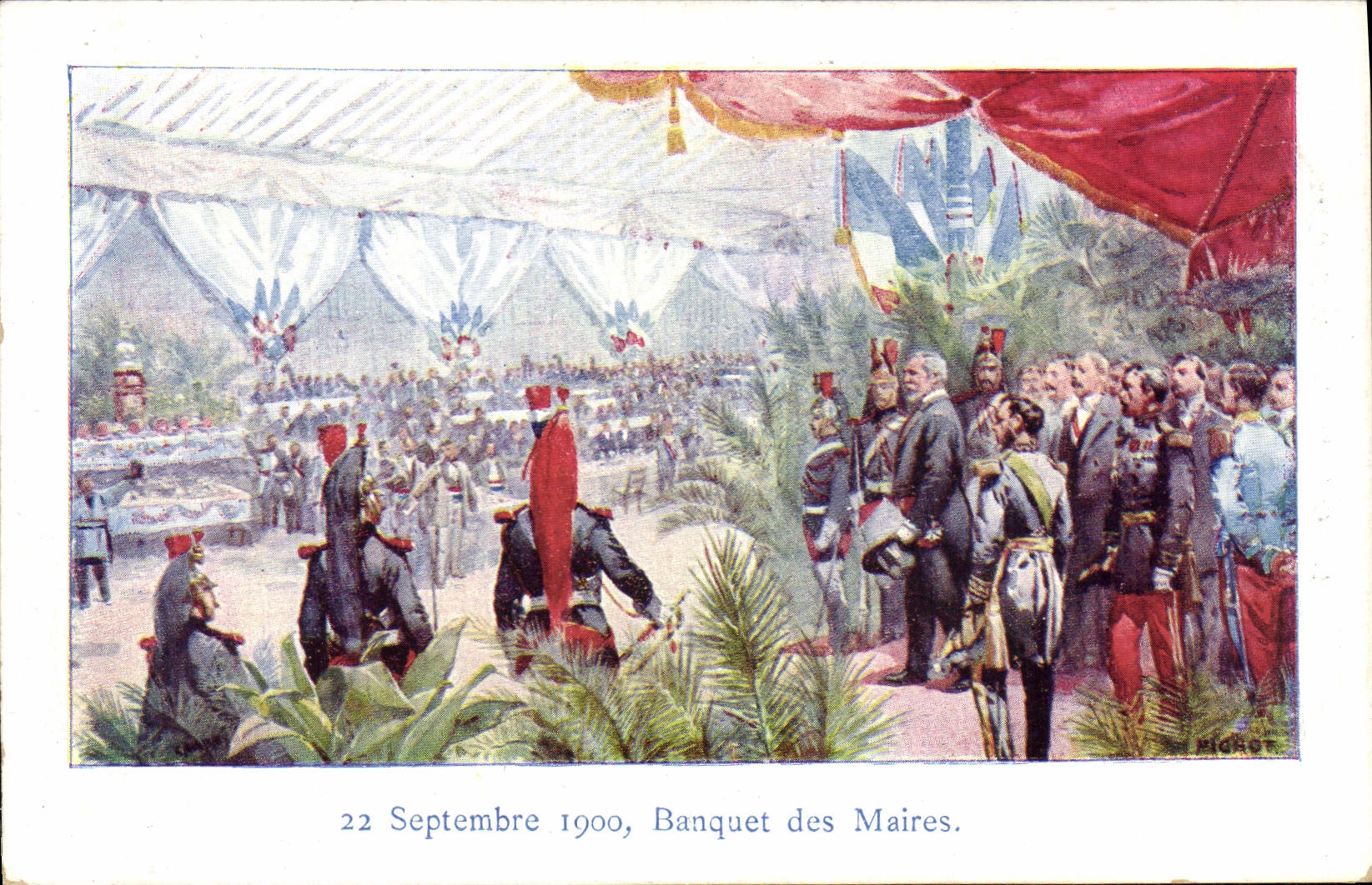 CPA Militaria 22 septembre 1900 Banquet des maires