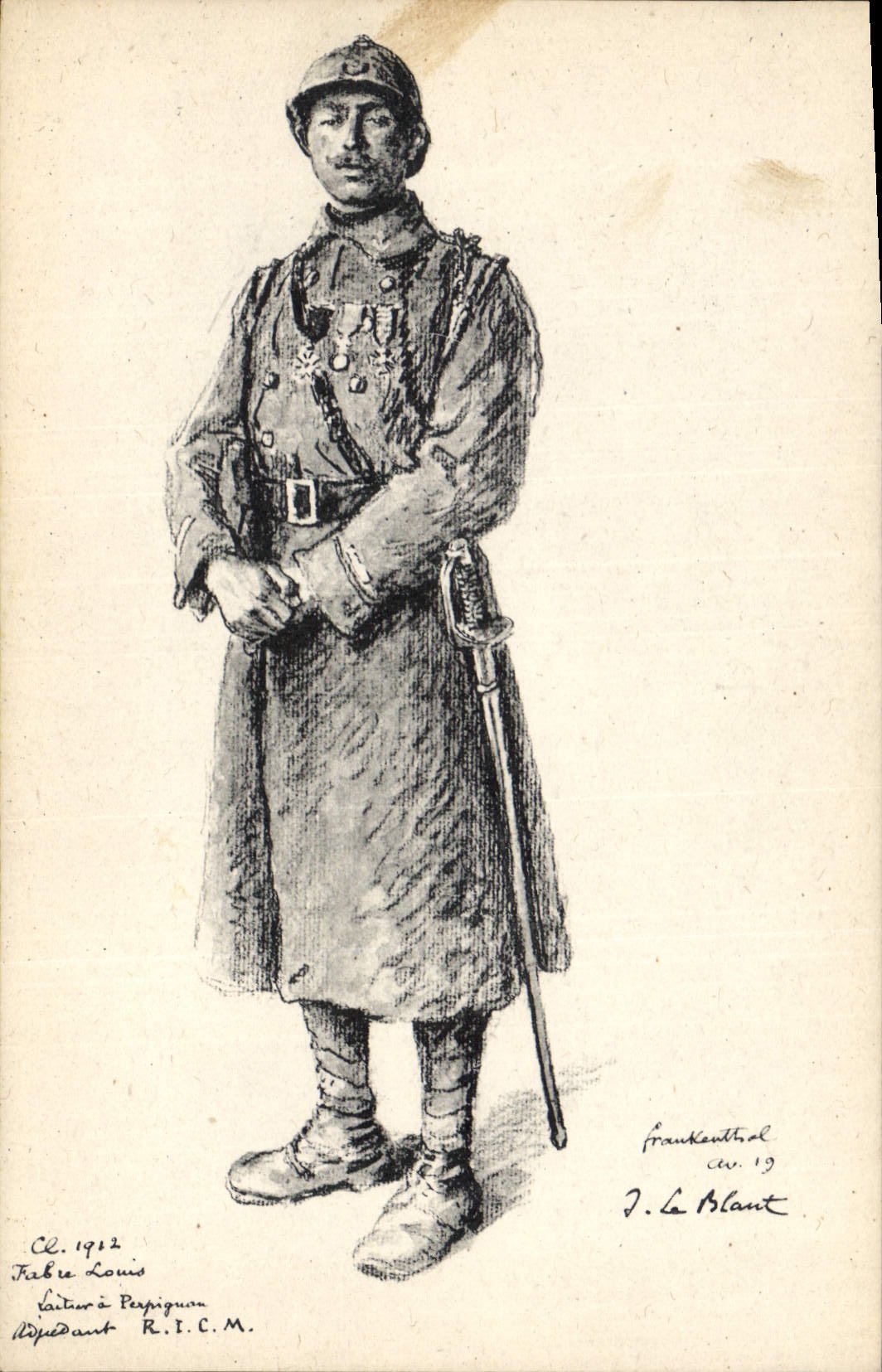 CPA Militaria Fabre Louis Perpignan 