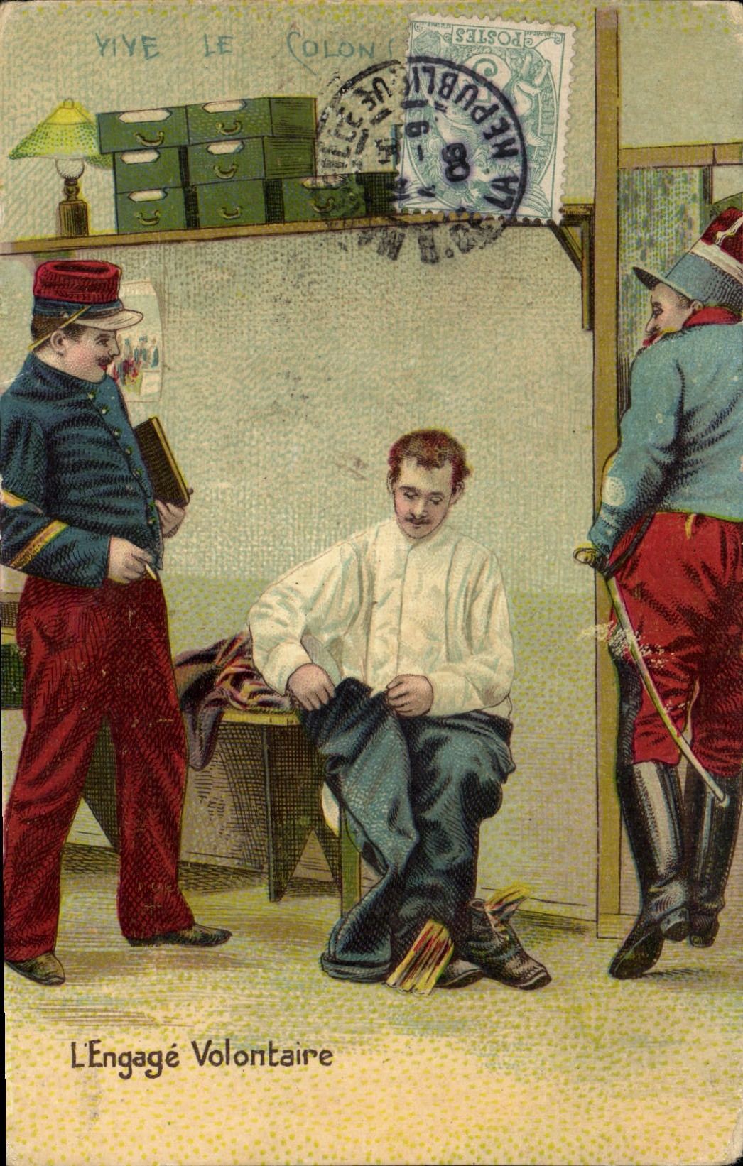 CPA Militaria L'engage volontaire