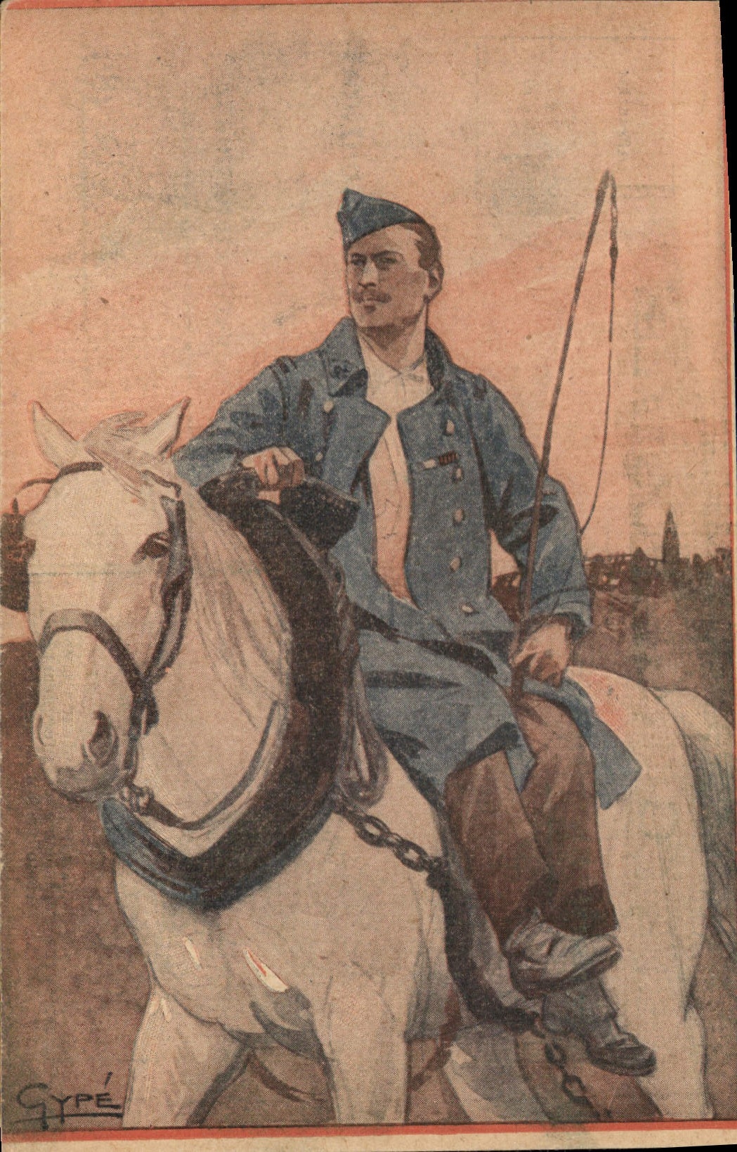 CPA Militaria Soldat Cheval
