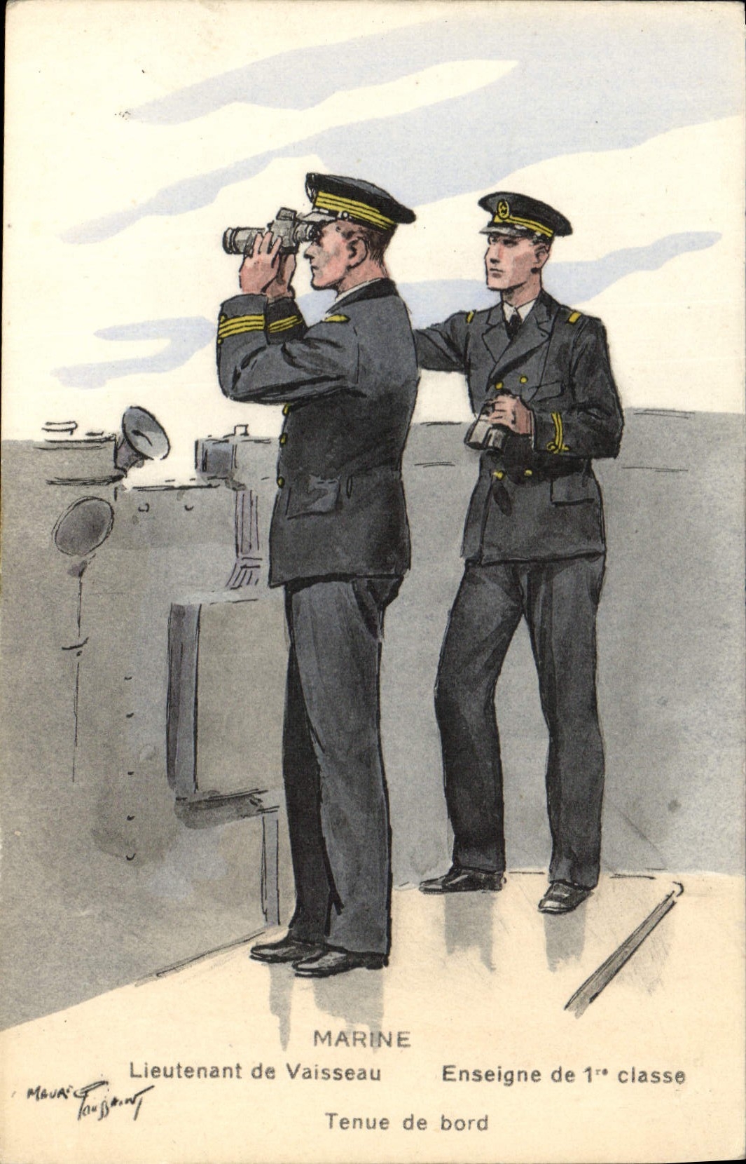 CPA Militaria Marine Lieutenant de vaisseau Enseigne de 1ere classe