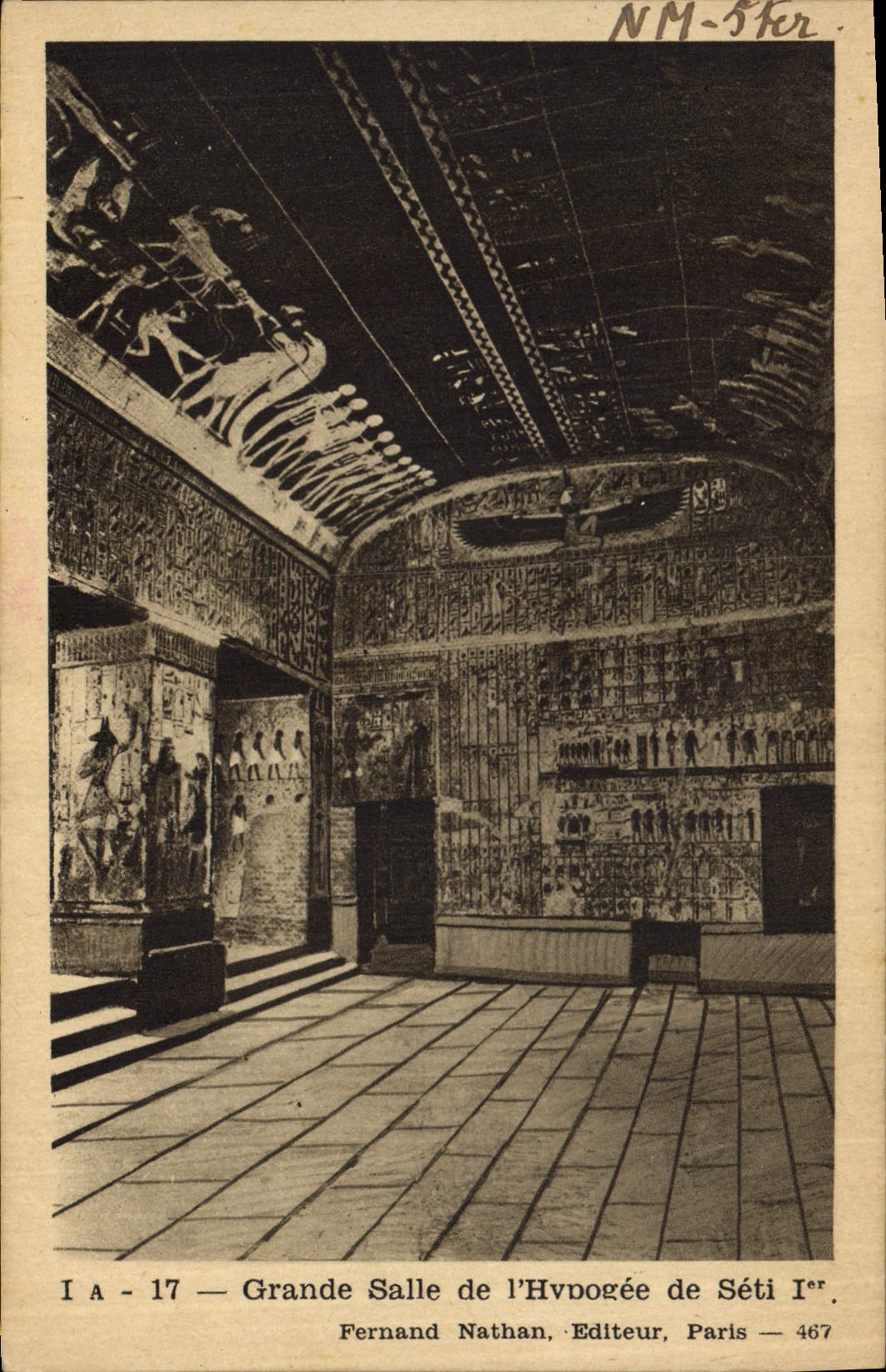 CPA Egypt Egypte Grande salle de l'Hypogee de SEti 1er 