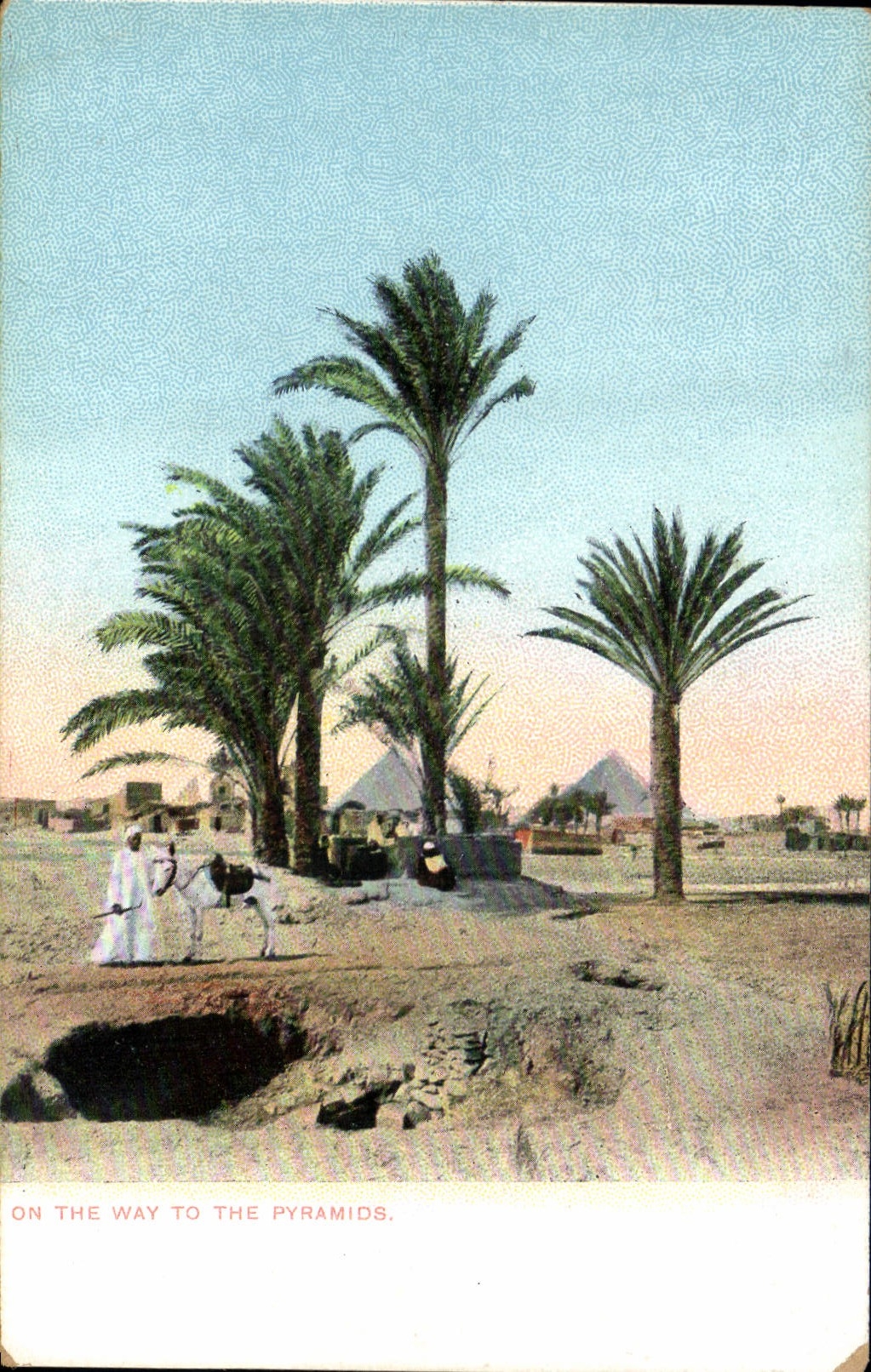 CPA Egypt Egypte On the way to the Pyramids