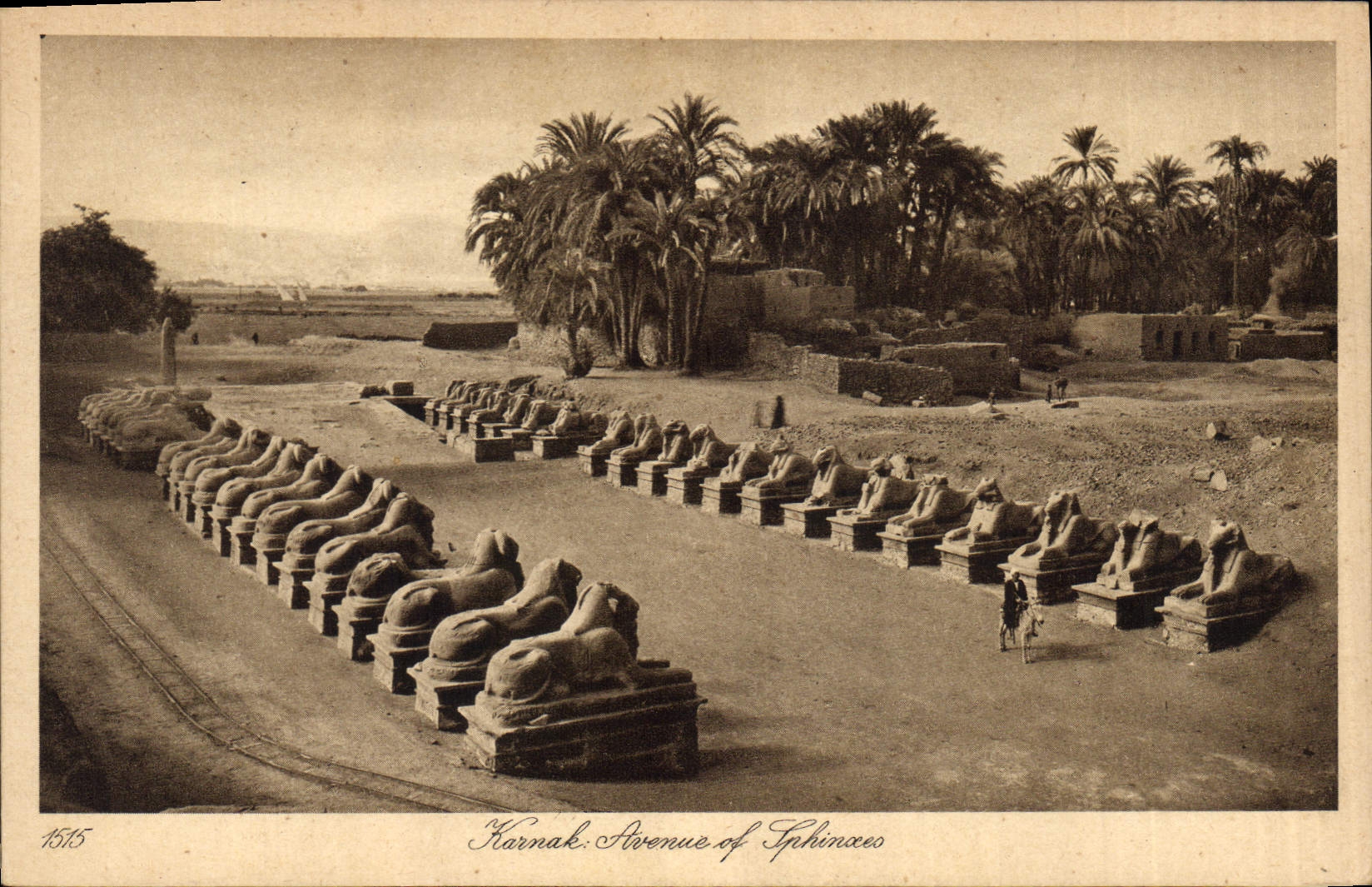 CPA Egypt Egypte Karnak Avenue of Sphinxes
