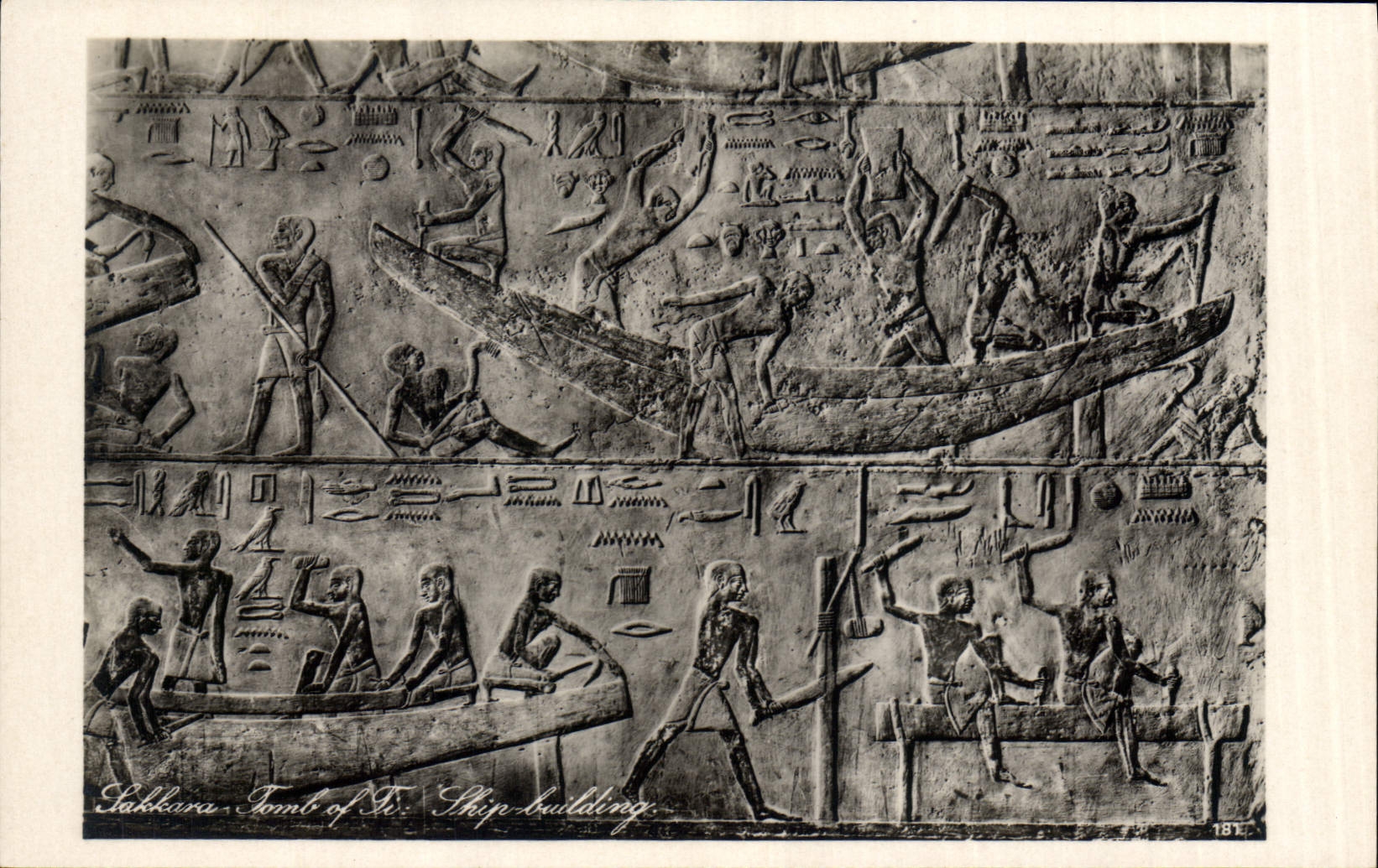 CPA Egypt Egypte Sakkara Tomb of Fi Ship building