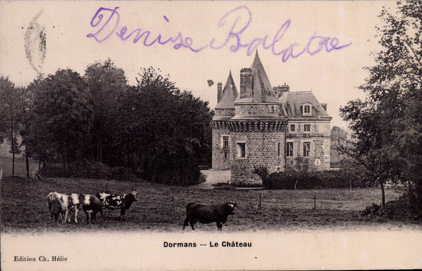 CPA Chateau Dormans Vaches