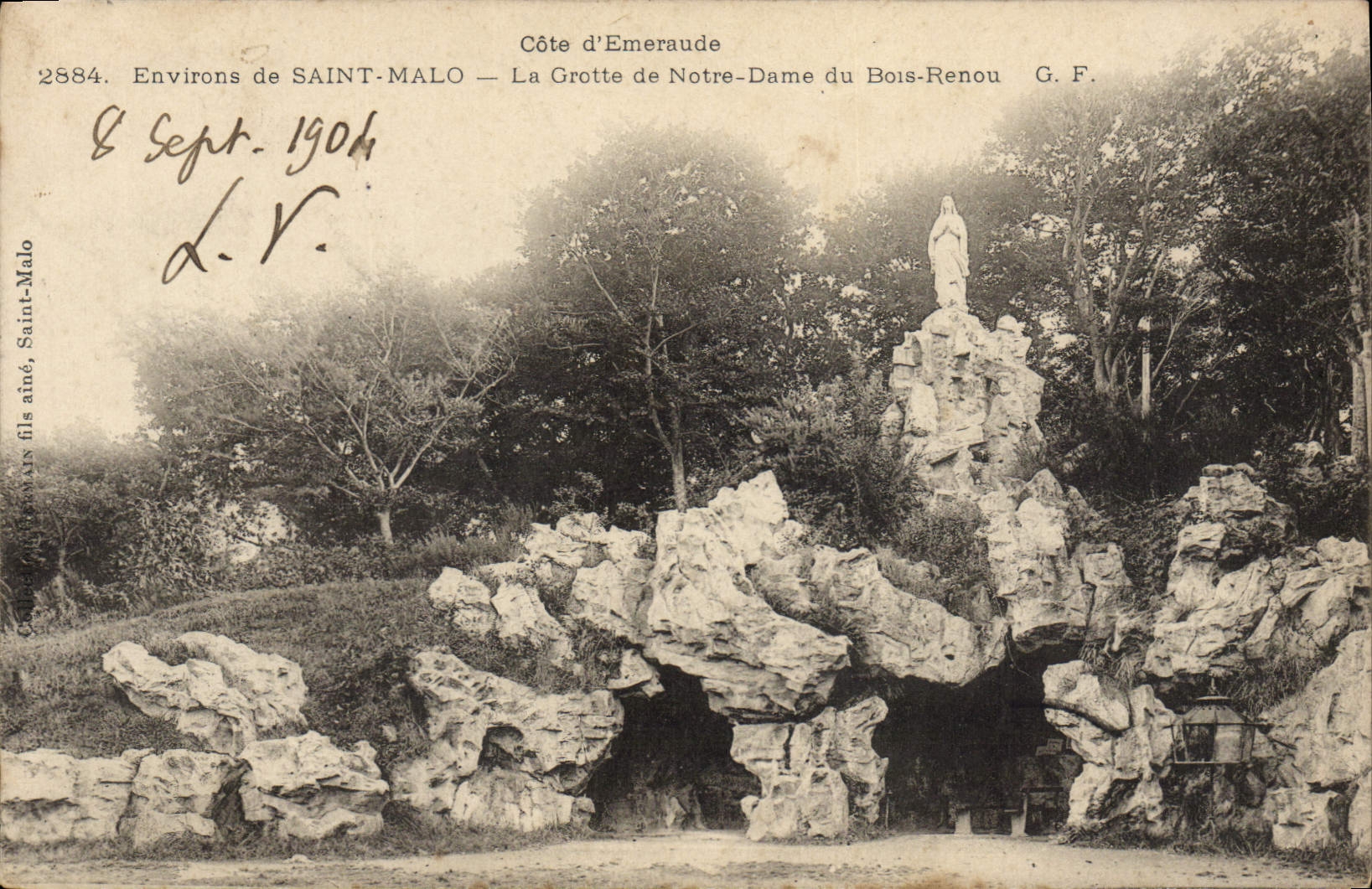 CPA Environs de Saint Malo La Grotte de Notre Dame de Bois Renou Grottes