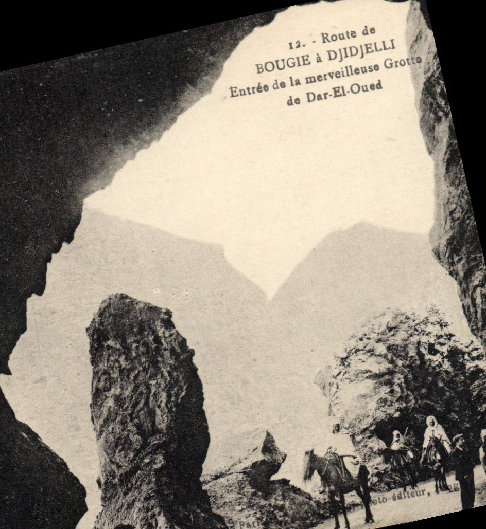 CPA Grotte Grottes bougie a Djidjelli Entree de la merveilleuse grotte de Dar El Oued