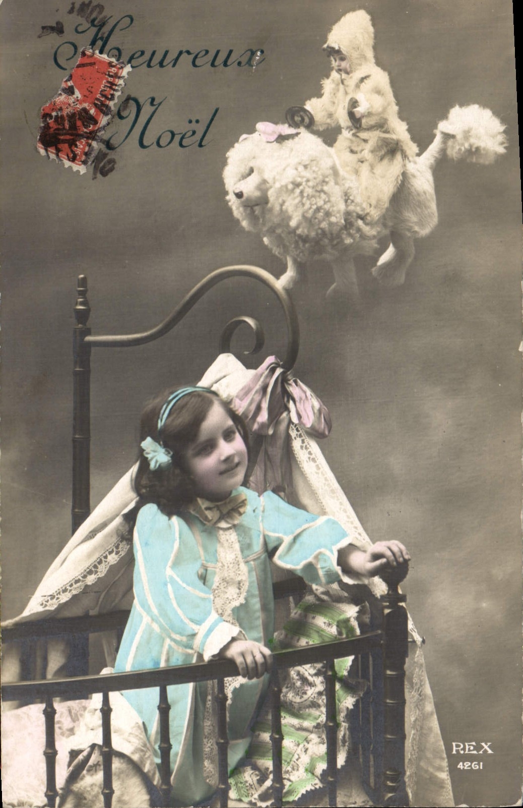 CPA Fantaisie Enfant Poupee Noel