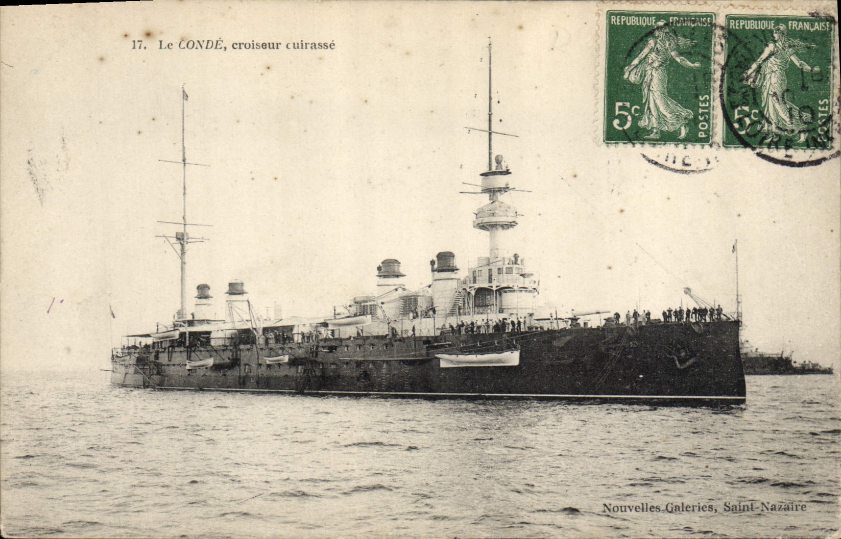 CPA Bateau de Guerre Le Conde Croiseur Cuirasse
