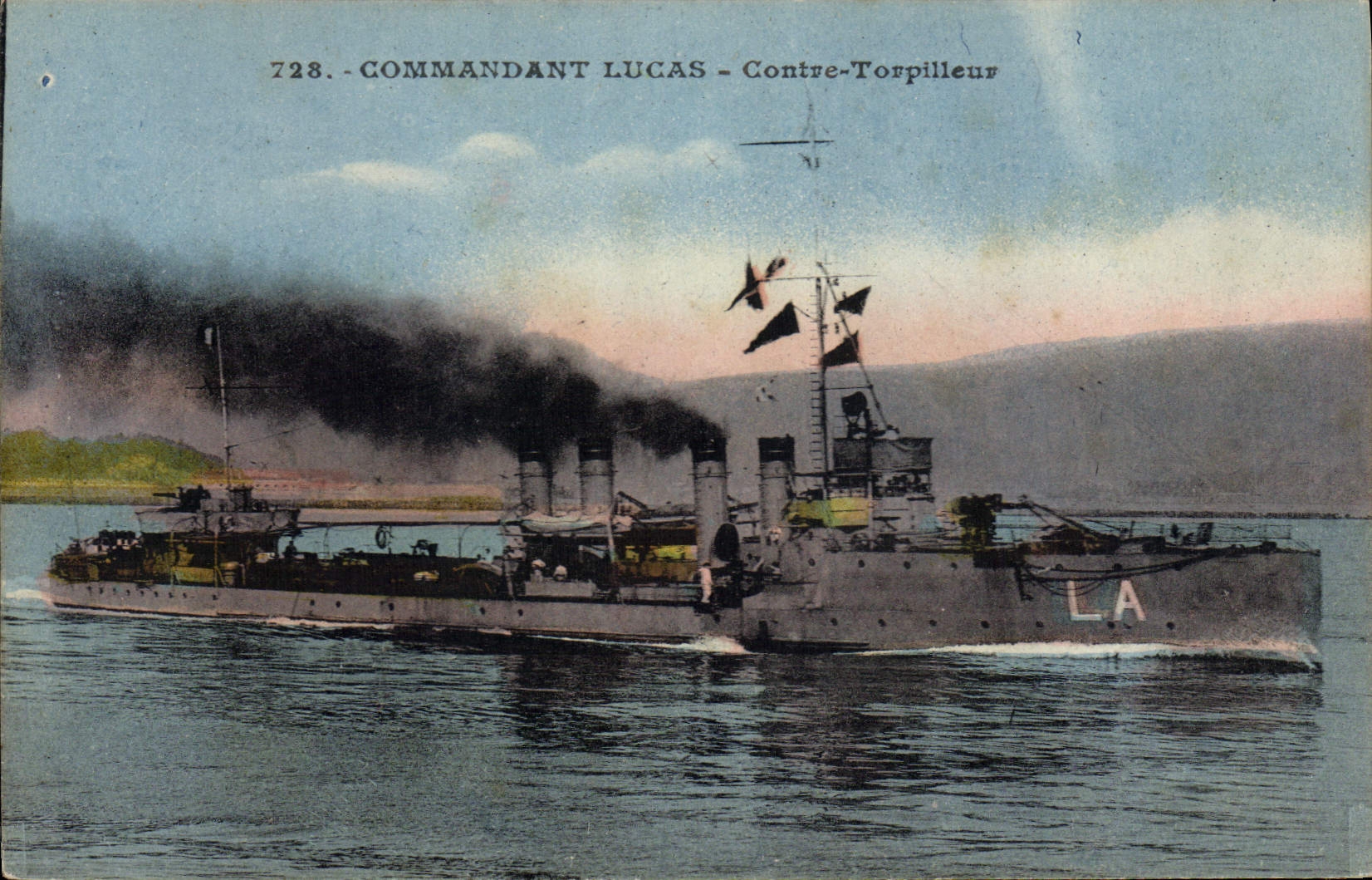 CPA Bateau de Guerre Commandant Lucas Contre torpilleur