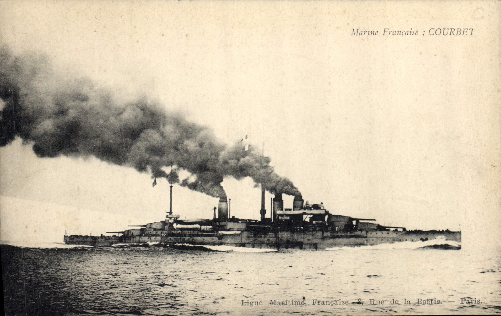 CPA Bateau de Guerre Courbet