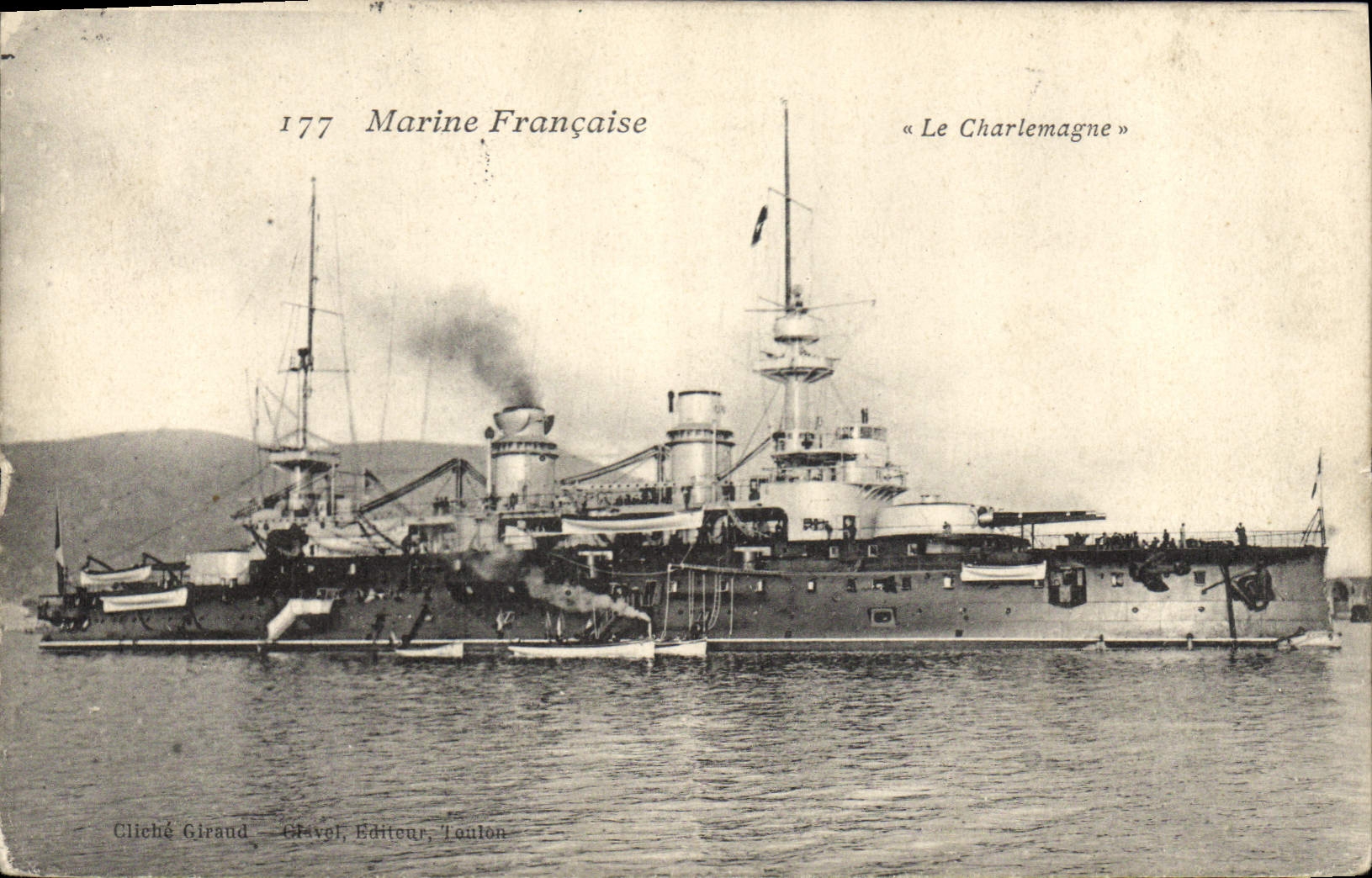 CPA Bateau de Guerre Le Charlemagne