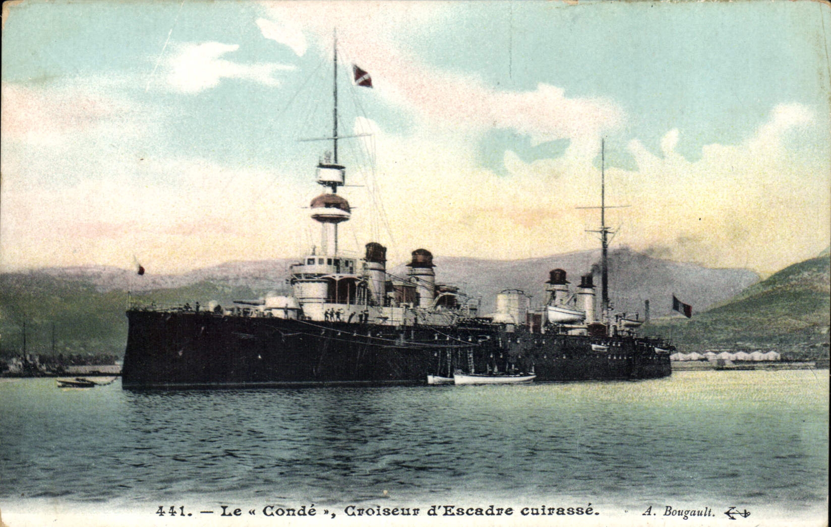 CPA Bateau de Guerre Le Conde Croiseur d'escadre Cuirasse