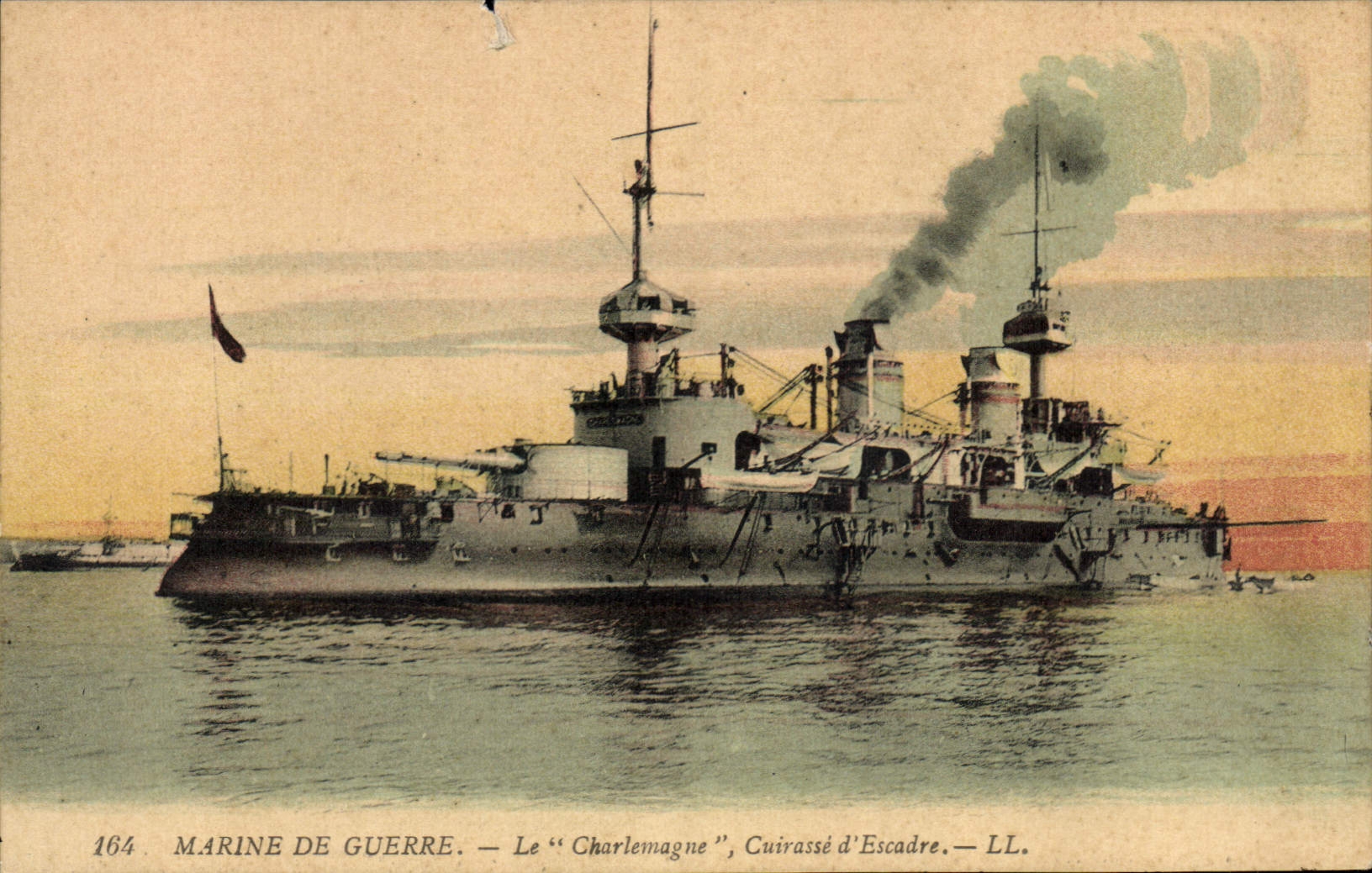 CPA Bateau de Guerre Le Charlemagne Cuirasse d'escadre