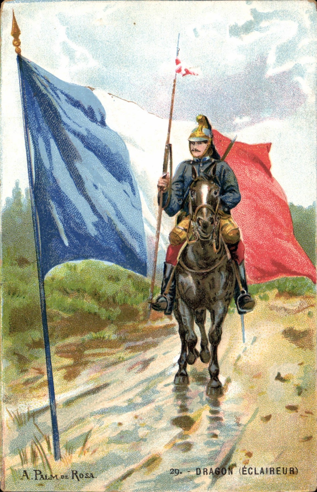 CPA Militaria Dragon Eclaireur