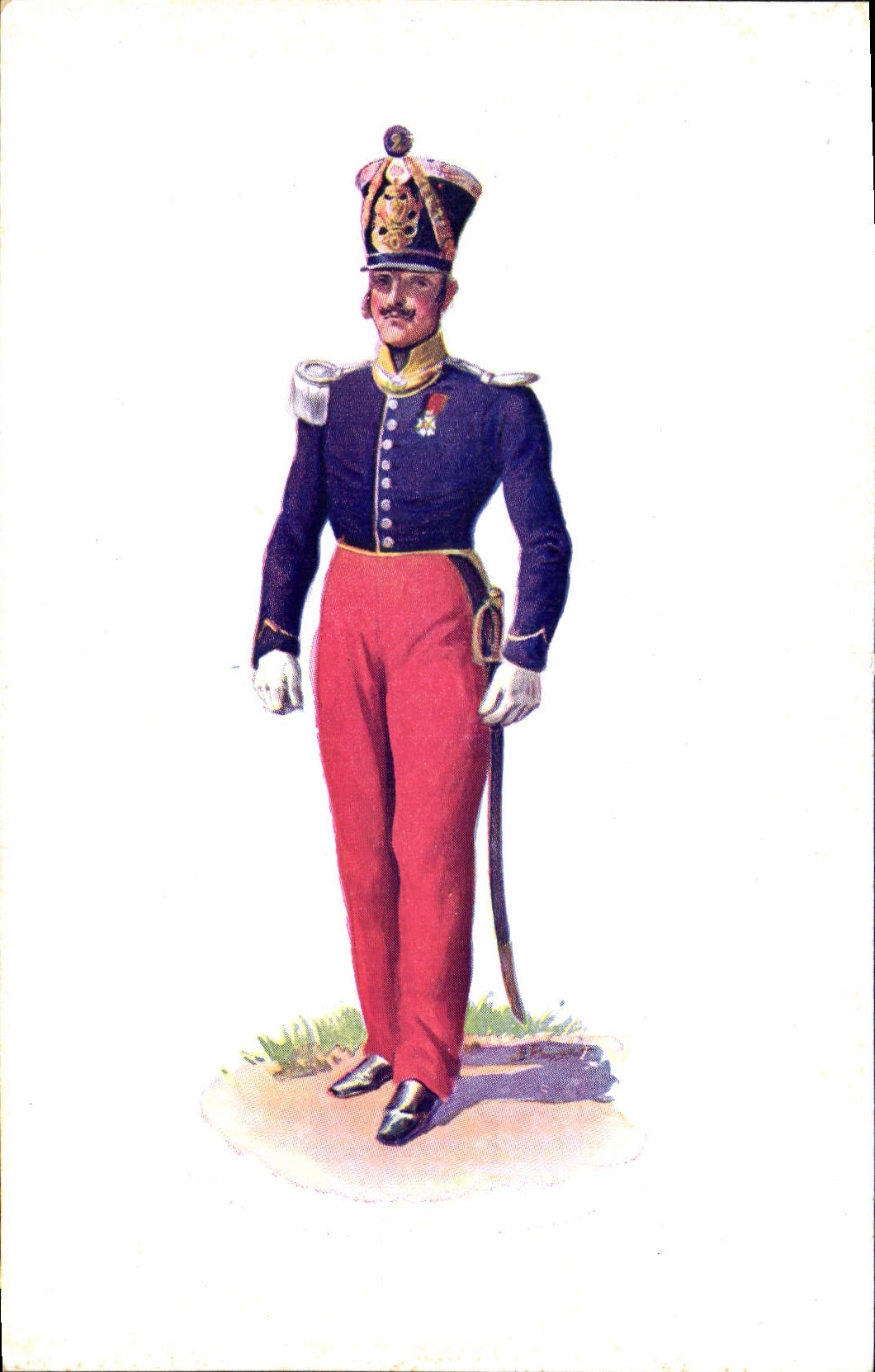 CPA Militaria Musee Marechal Franchet d'Esperey Alger Infanterie Legere 1830 Officier Algerie