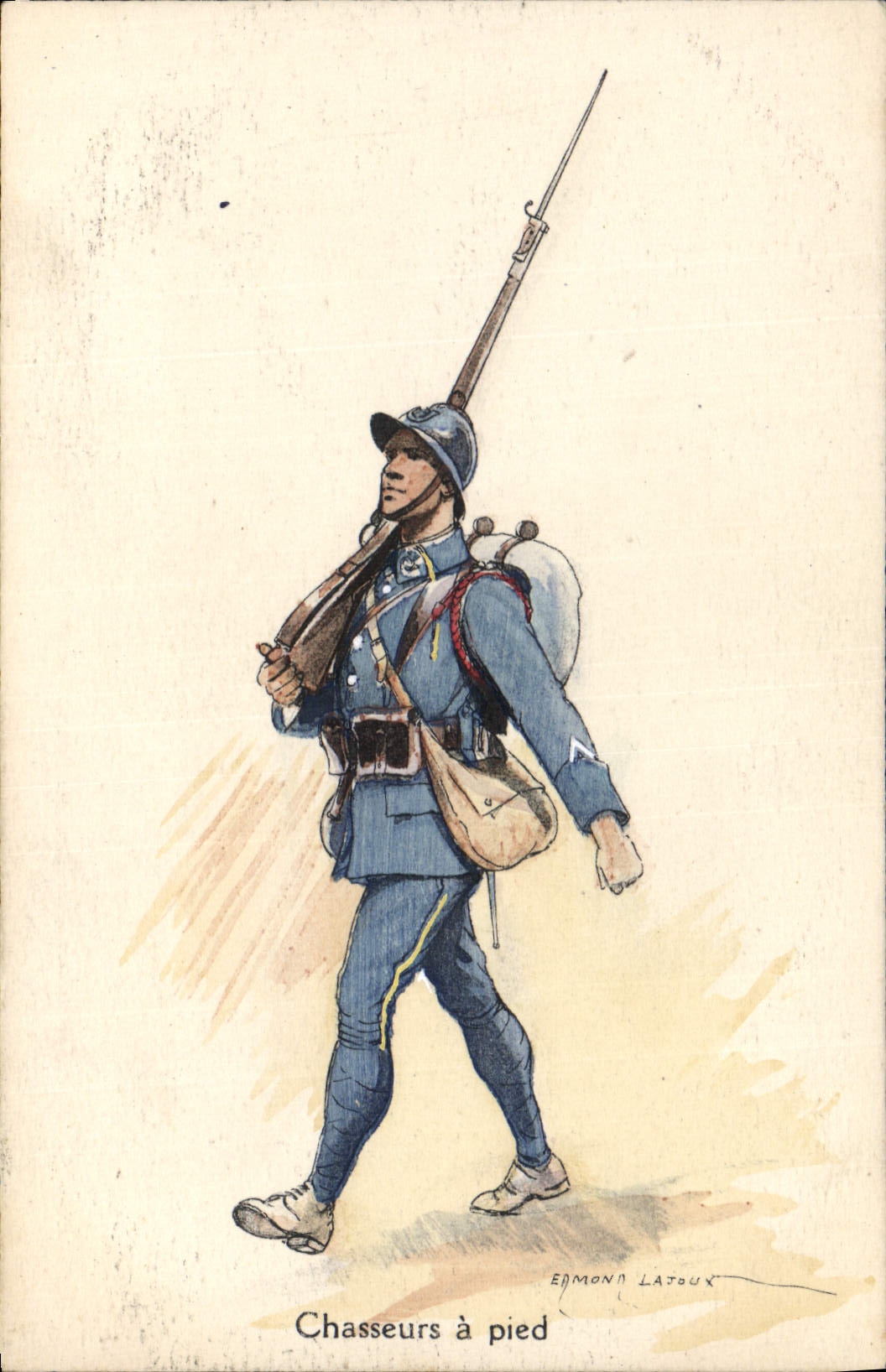 CPA Militaria Chasseurs a pied