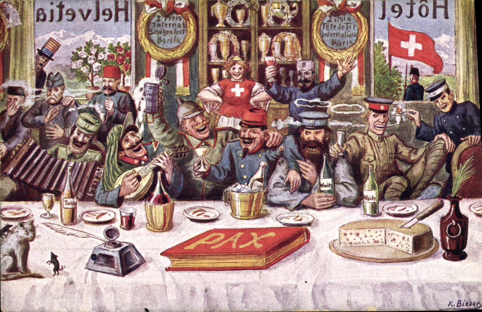 CPA Militaria Parfaite harmonie