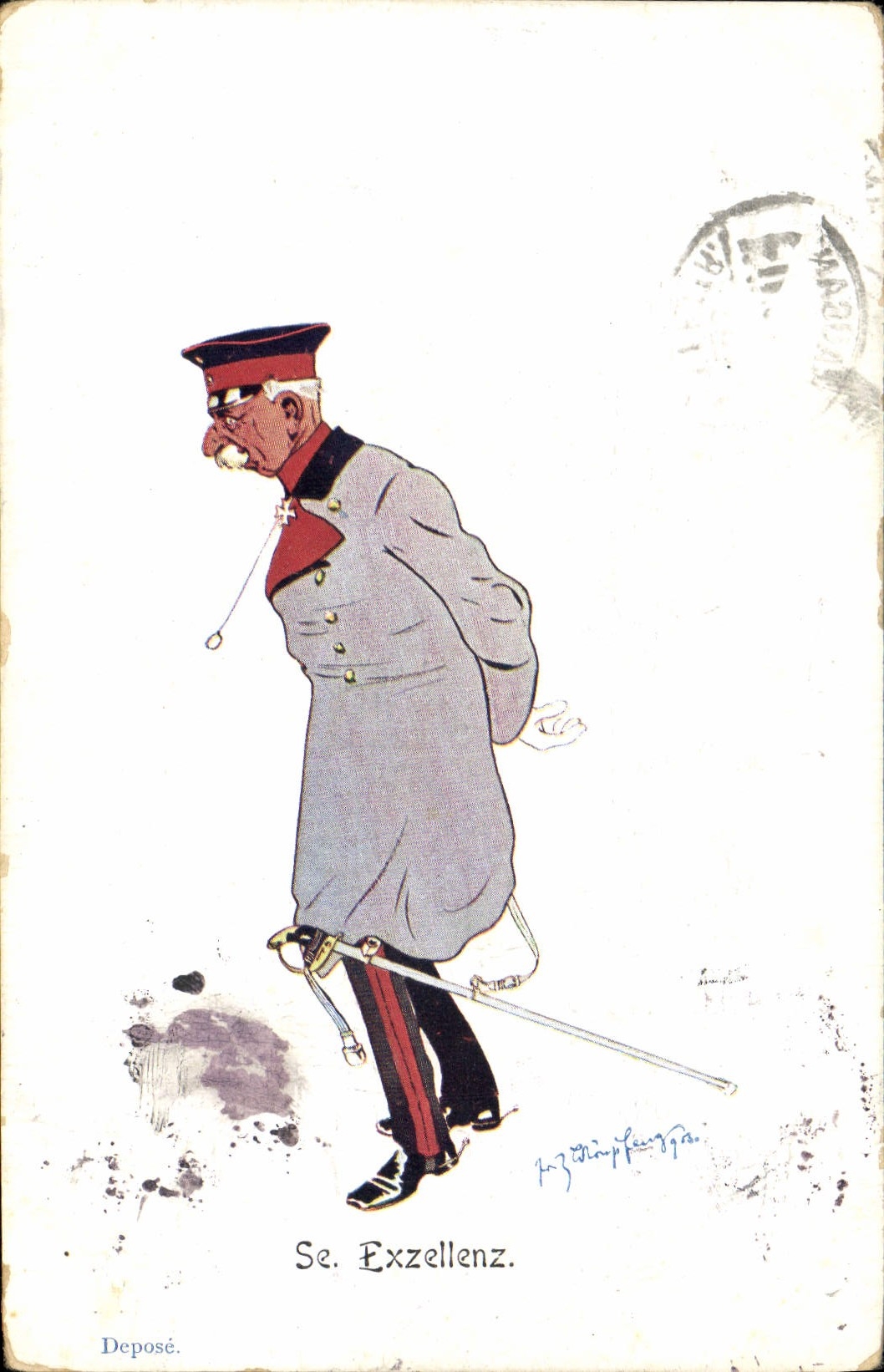 CPA Militaria Se Exzellenz