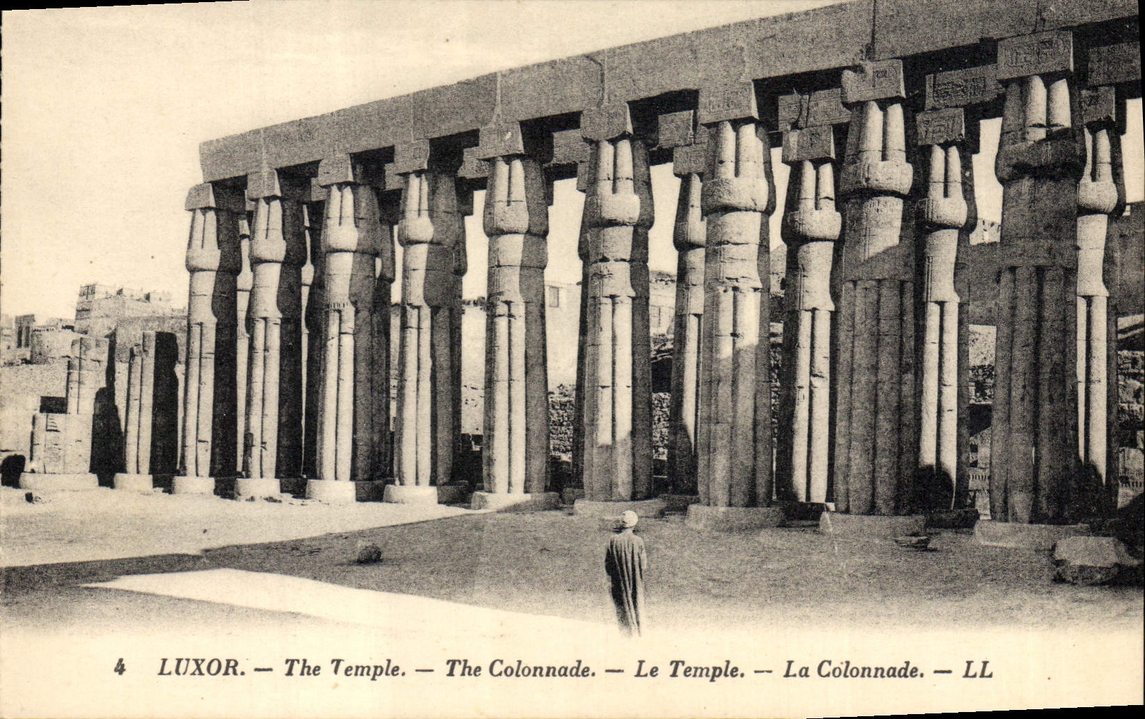 CPA Egypt Egypte Luxor The temple The colonnade
