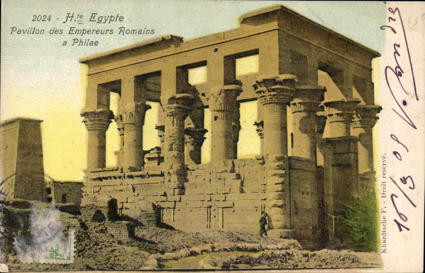 CPA Egypt Egypte Pavillon des empereurs romains a Philae
