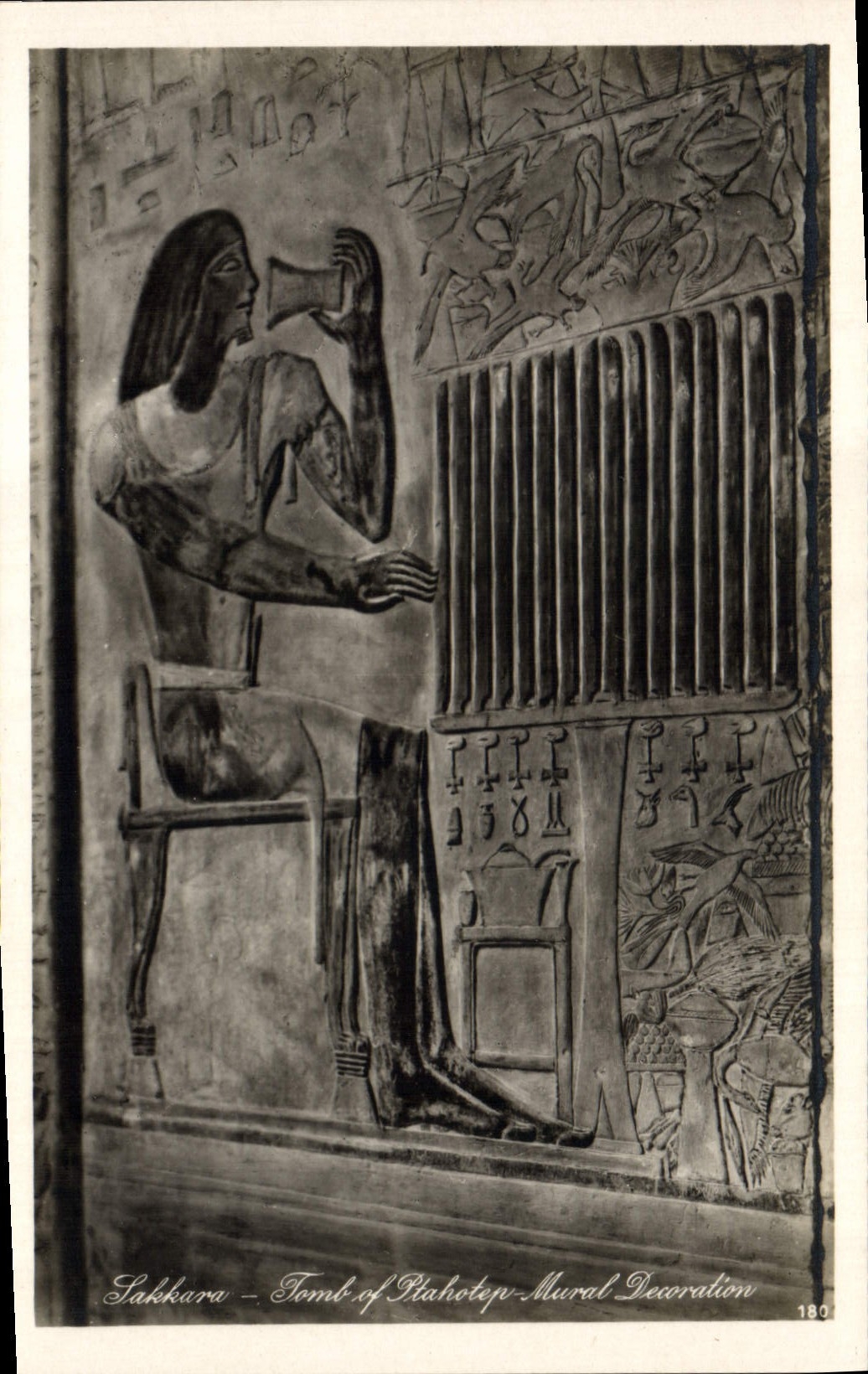 CPA Egypt Egypte Sakkara Tomb of Ptahotep Mural decoration