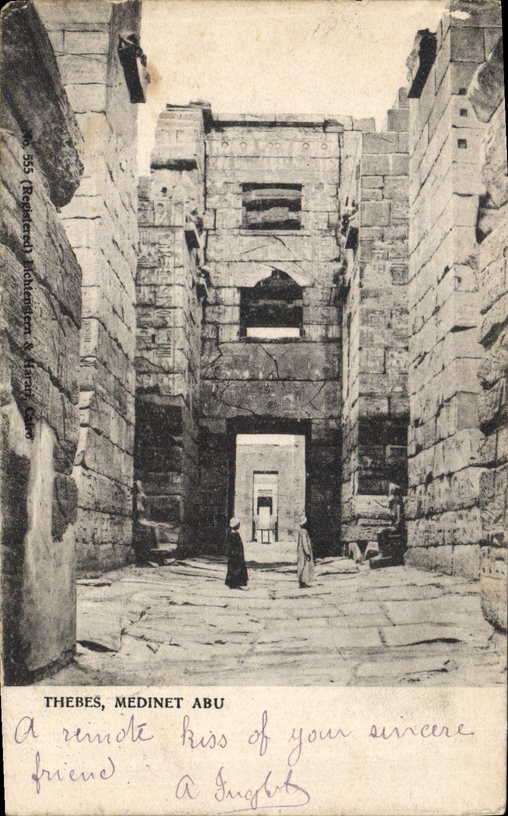 CPA Egypt Egypte Thebes Medinet Abu