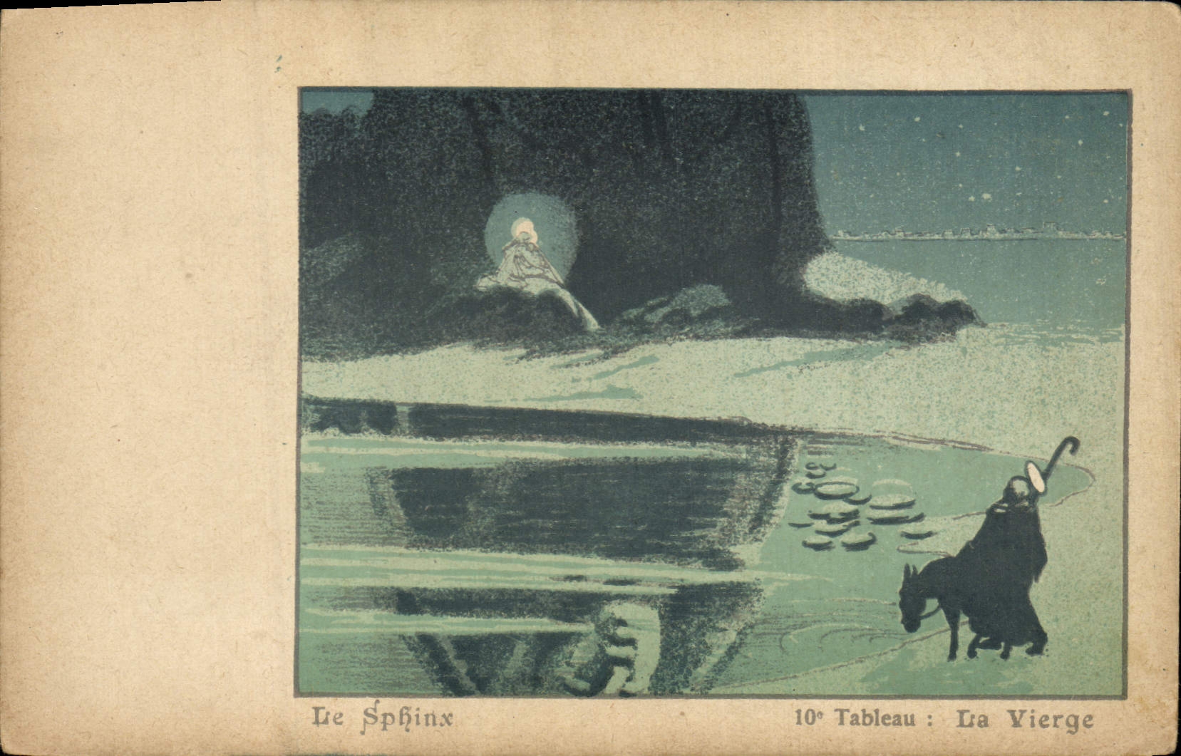 CPA Egypt Egypte Le sphinx 10eme tableau La vierge