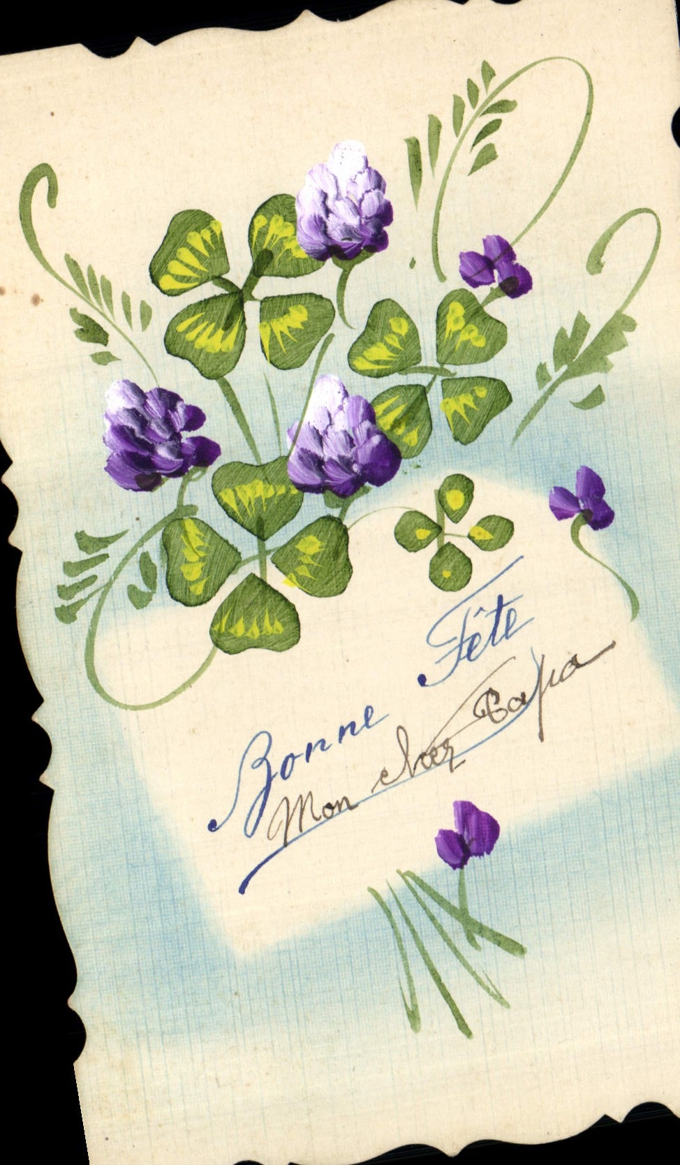 CPA Fantaisie (dessin a la main) Fleurs