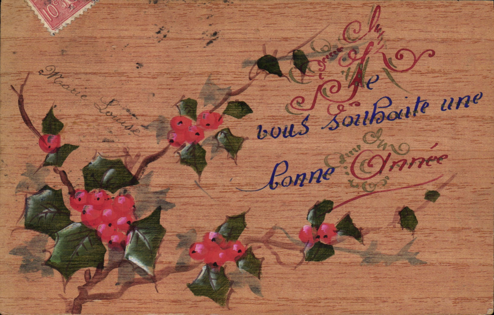 CPA Fantaisie (dessin a la main) Fleurs