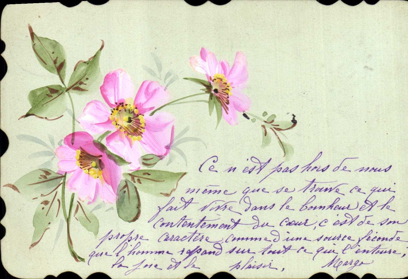 CPA Fantaisie (dessin a la main) Fleurs  