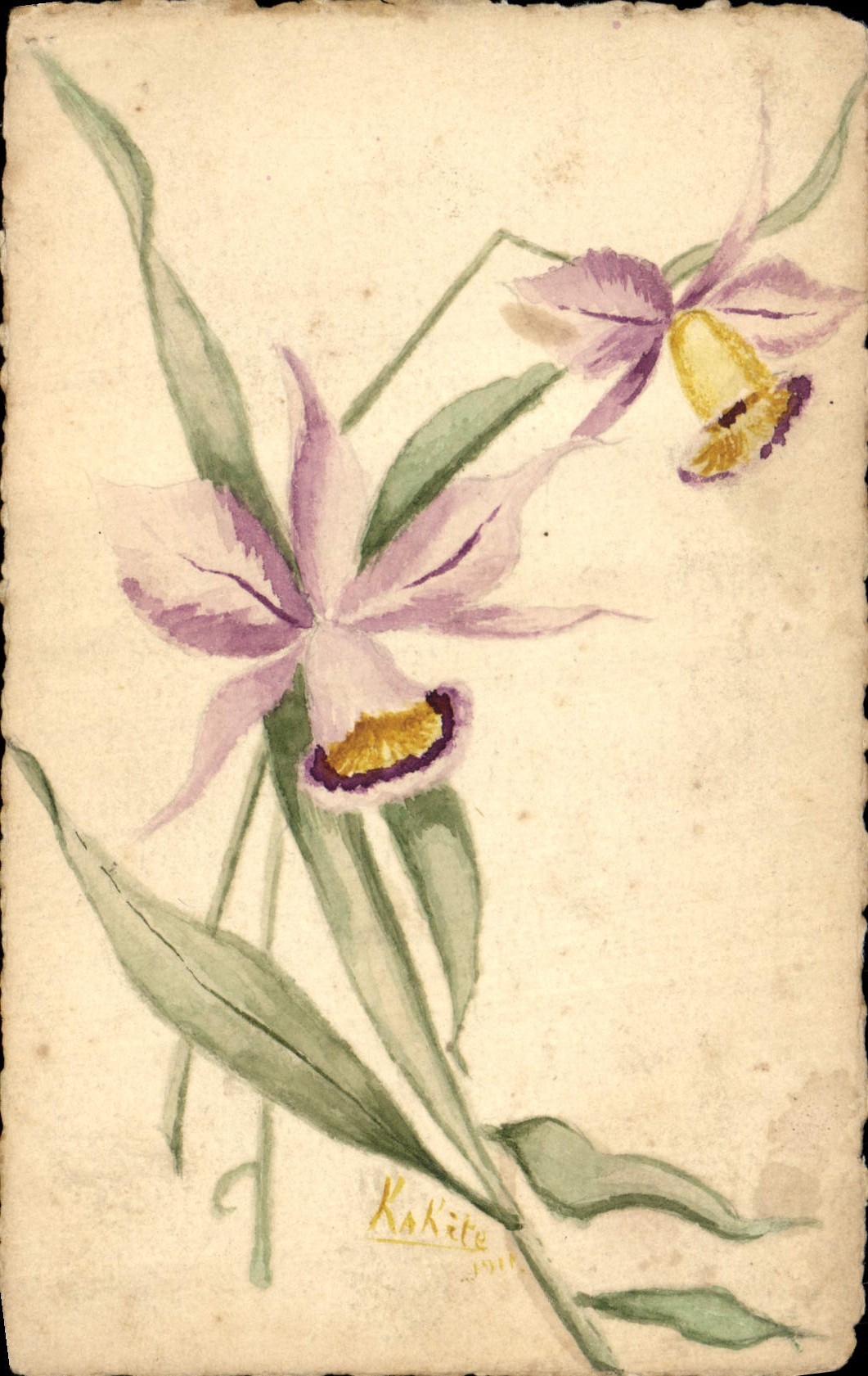 CPA Fantaisie (dessin a la main) Fleurs  