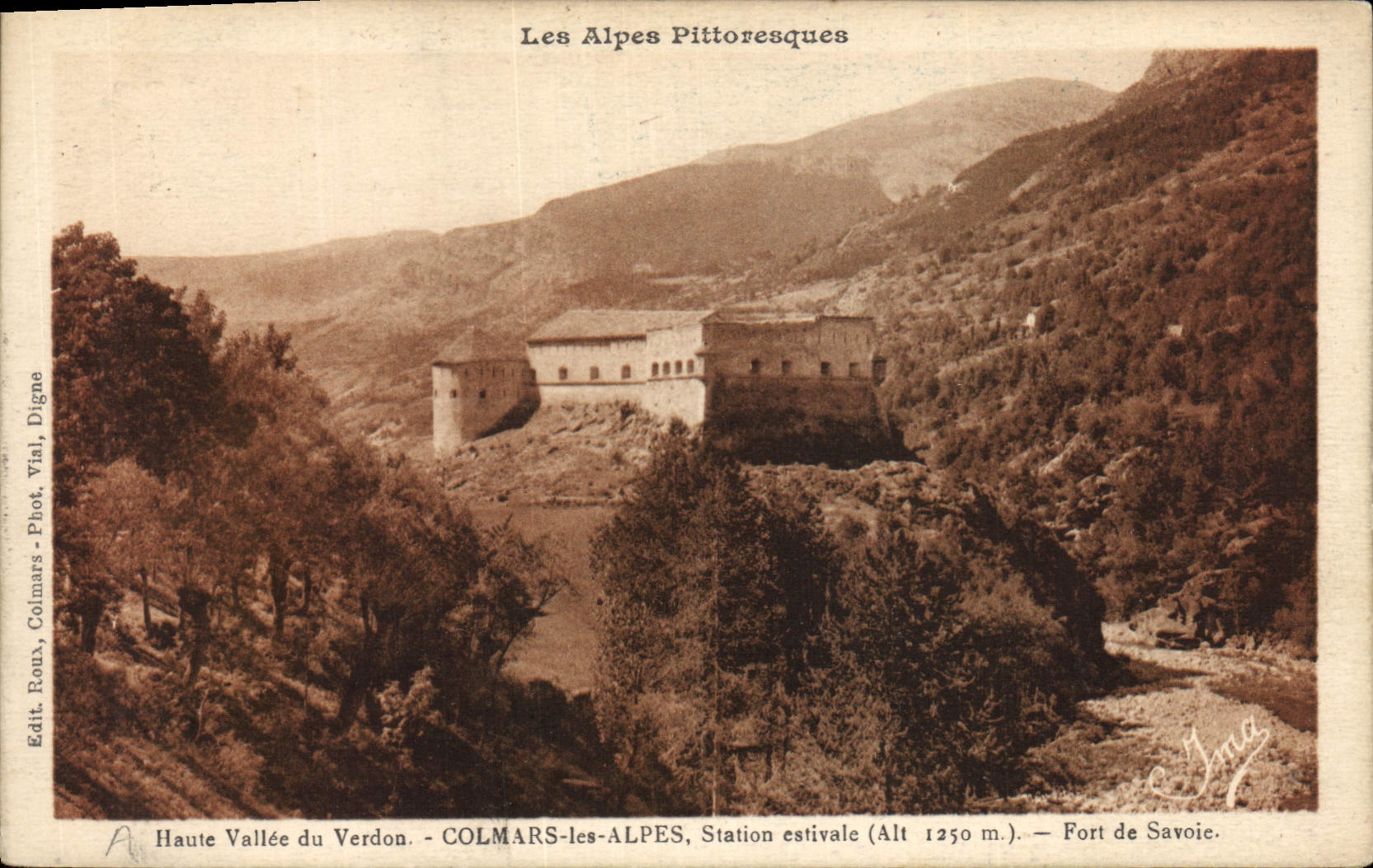 CPA Les Alpes Pittoresque Haute Vallee du Verdon Colmars les Alpes Station estivale (alt 1250) Fort 
