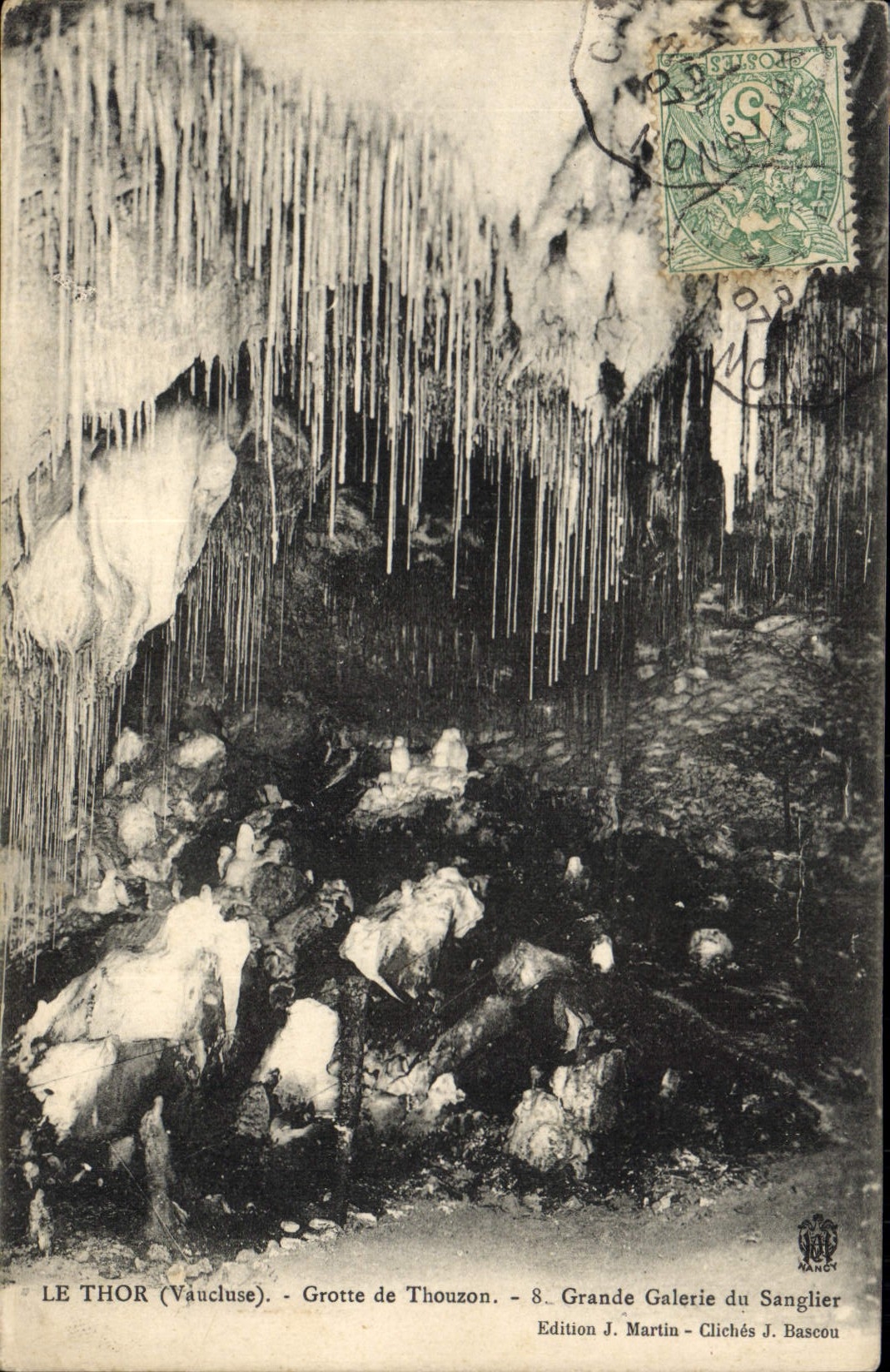 CPA Le Thor (Vaucluse) Grotte de Thouzon Grande Galerie du Sanglier
