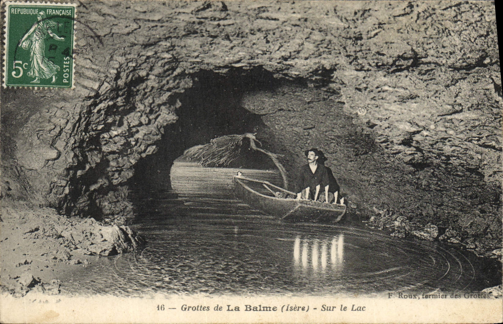 CPA Grottes de la Balme (Isere) Sur le lac