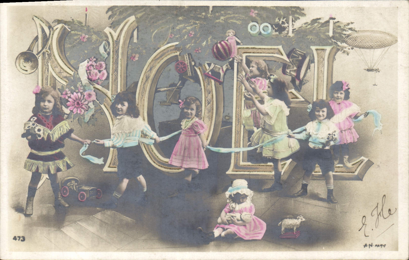 CPA Fantaisie Poupee  Noel 