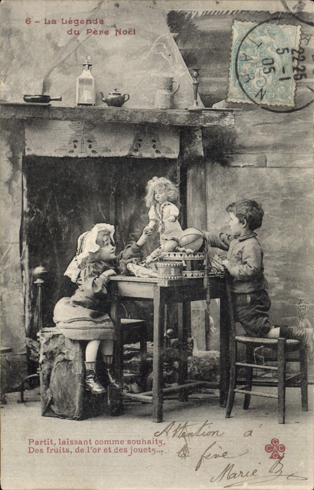 CPA Fantaisie Poupee  La legende du pere Noel 
