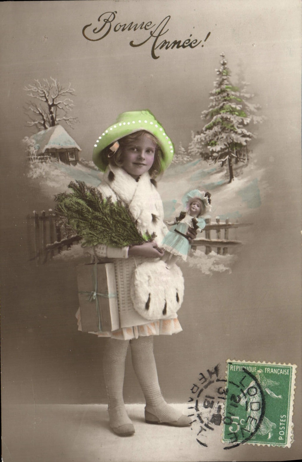 CPA Fantaisie Poupee  Bonne Annee 