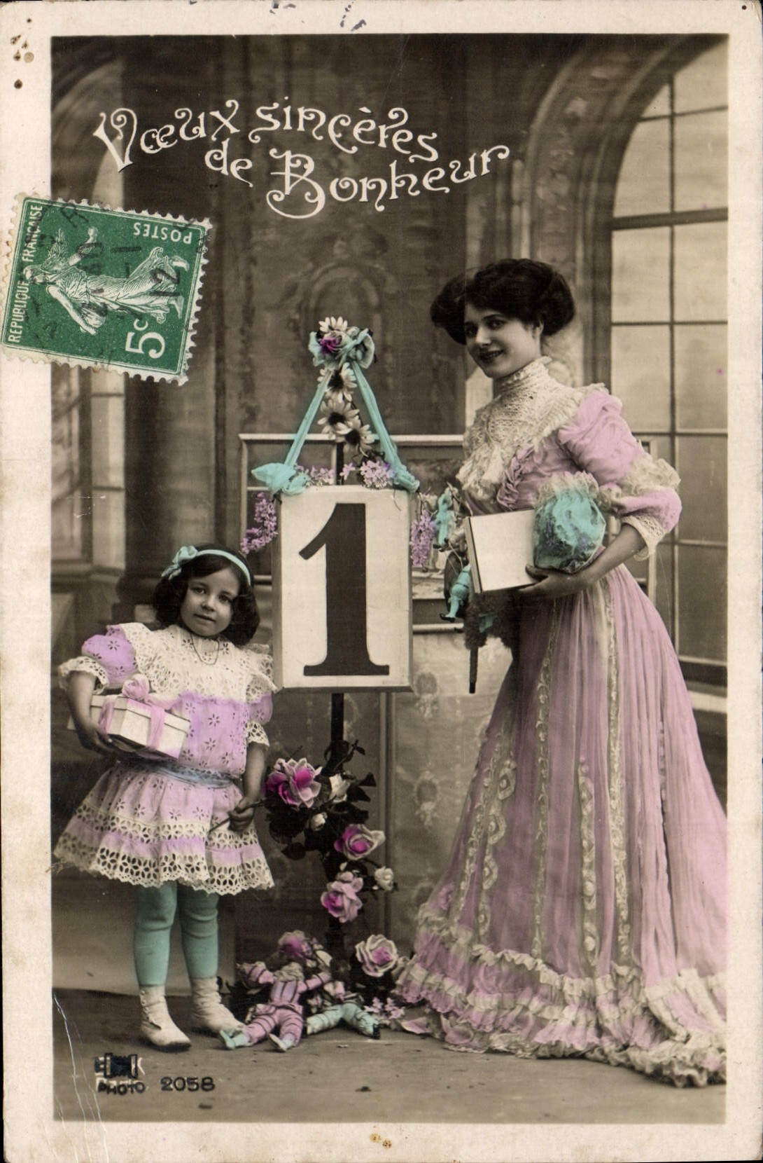 CPA Fantaisie Poupee  Voeux sinceres de bonheur Femme